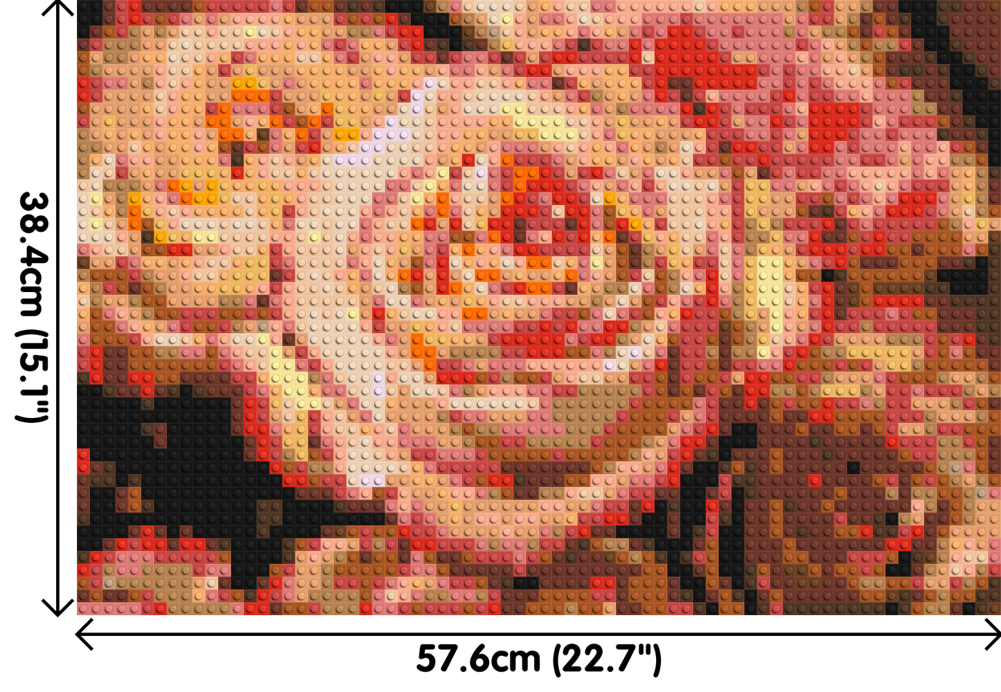 Pink Roses - Brick Art Mosaic Kit 3x2 large