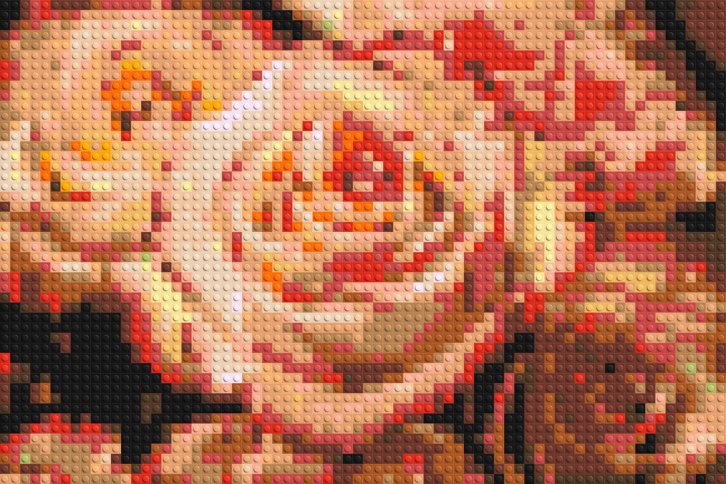 Pink Roses - Brick Art Mosaic Kit 3x2 large