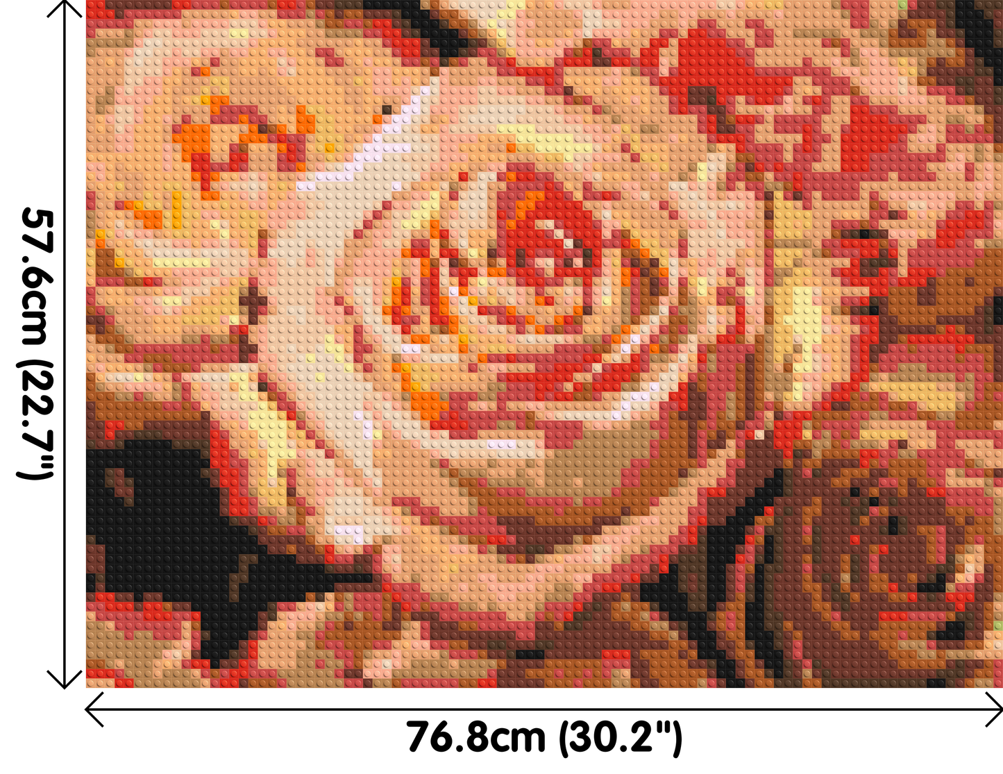 Pink Roses - Brick Art Mosaic Kit 4x3 large