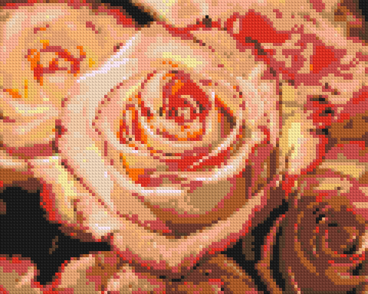 Pink Roses - Brick Art Mosaic Kit 5x4 large