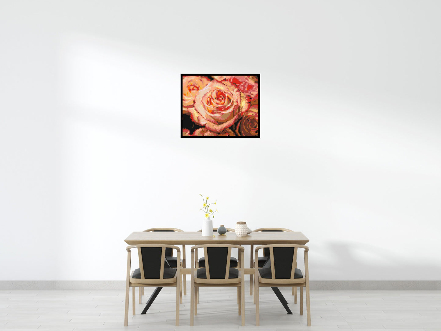 Pink Roses - Brick Art Mosaic Kit 5x4 large