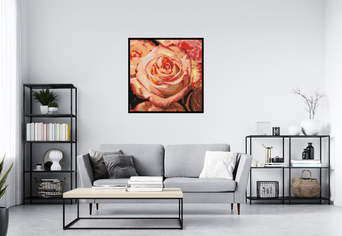 Pink Roses - Brick Art Mosaic Kit 5x5 large