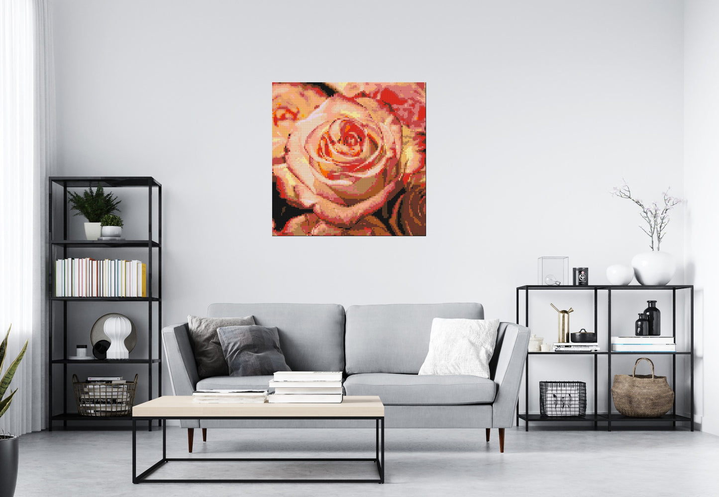 Pink Roses - Brick Art Mosaic Kit 5x5 large