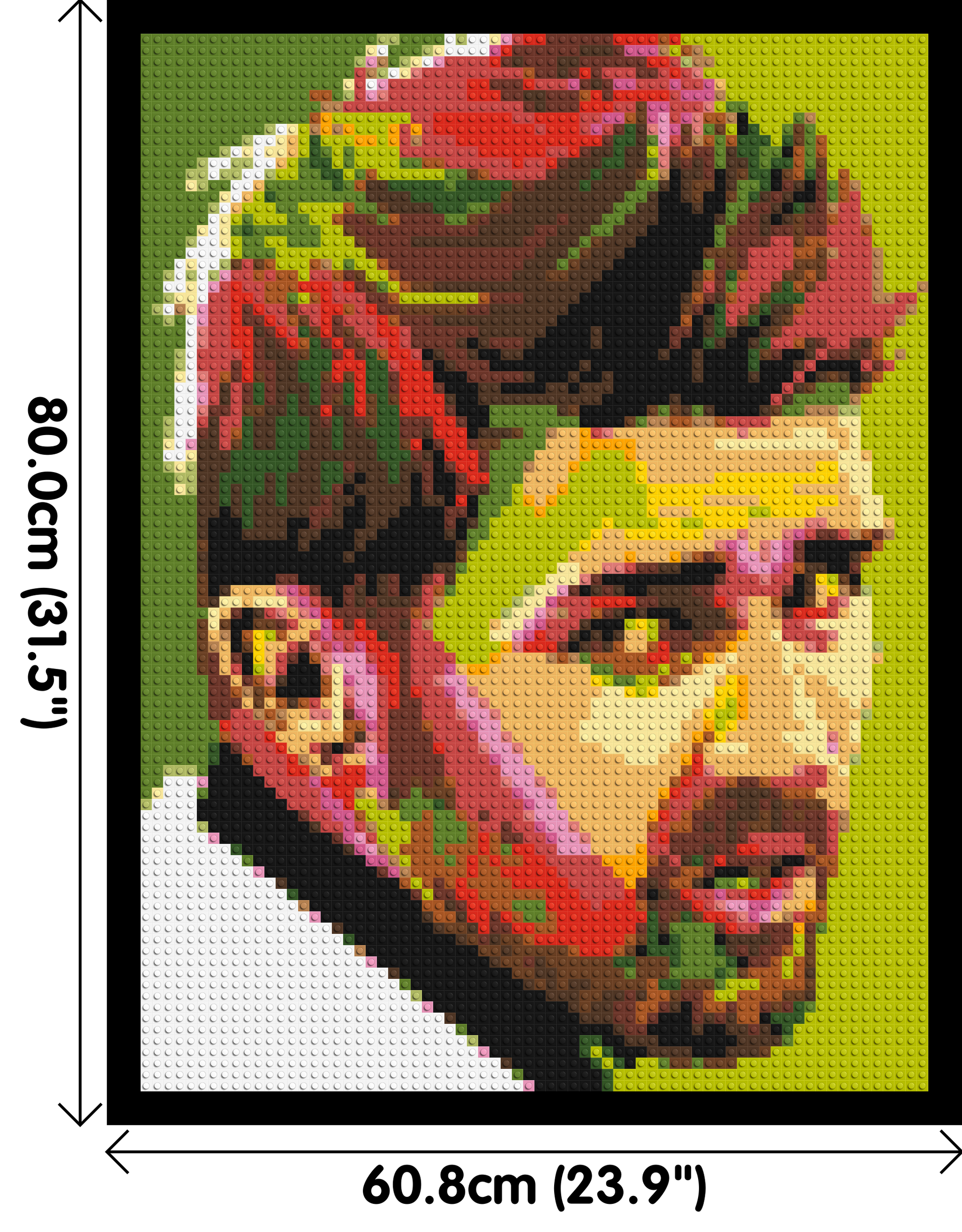 David Villa - Brick Art Mosaic Kit 3x4 dimensions with frame