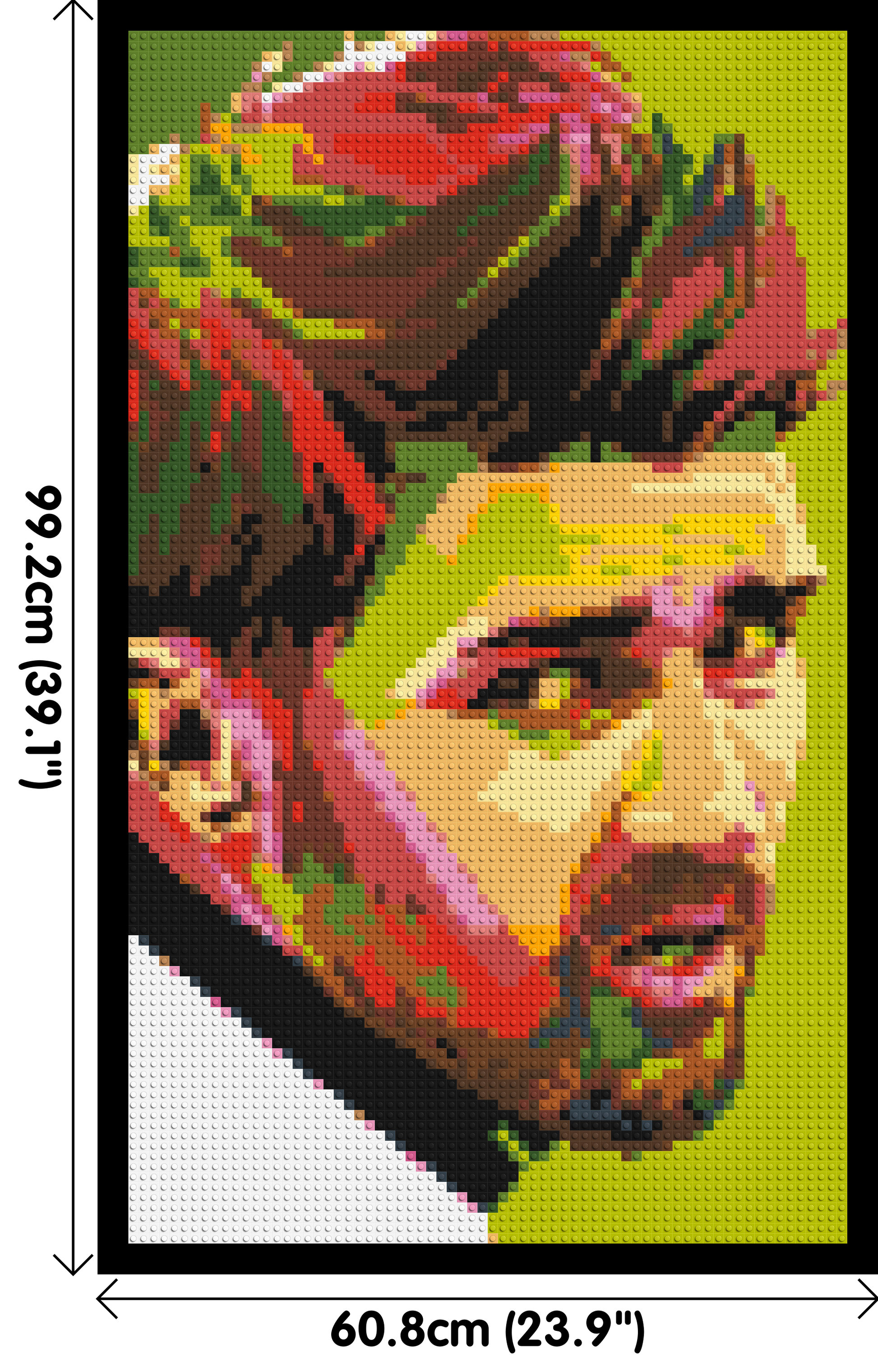 David Villa - Brick Art Mosaic Kit 3x5 dimensions with frame