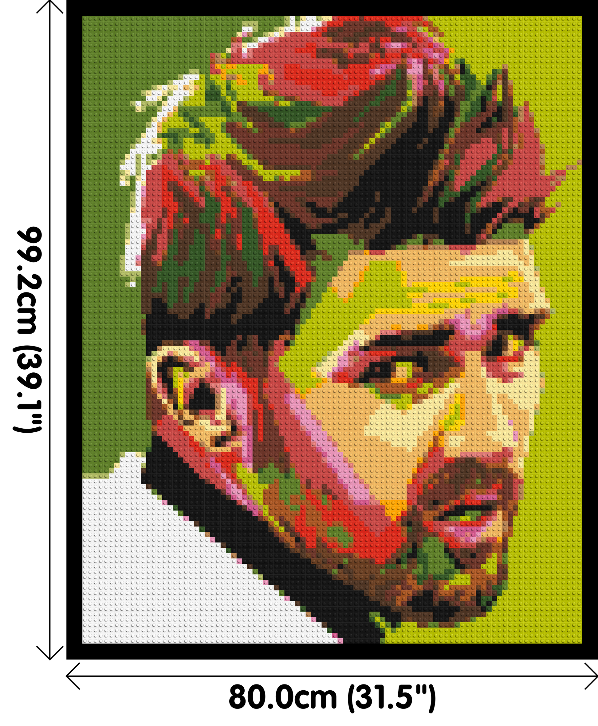 David Villa - Brick Art Mosaic Kit 4x5 dimensions with frame