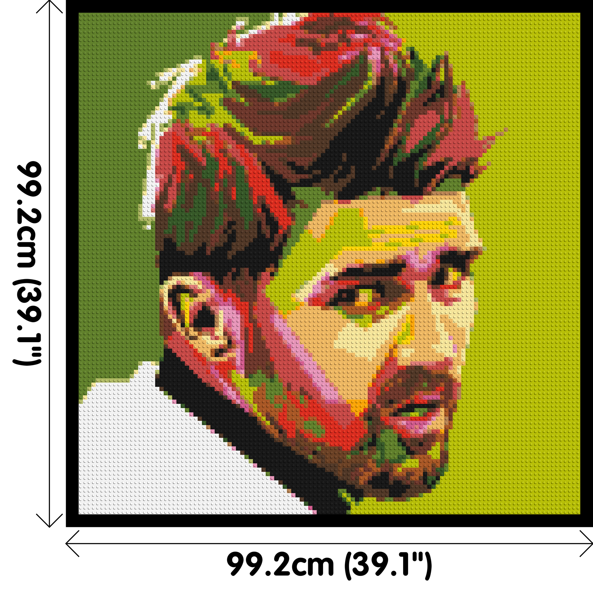 David Villa - Brick Art Mosaic Kit 5x5 dimensions with frame