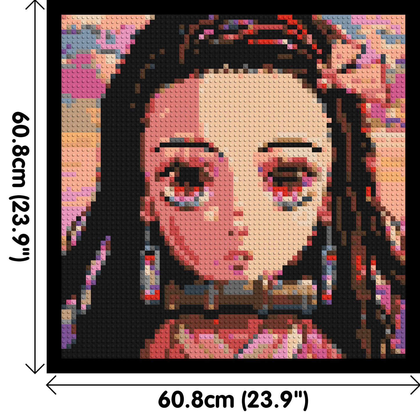 Nezuko Pixel Art - Brick Art Mosaic Kit 3x3 large