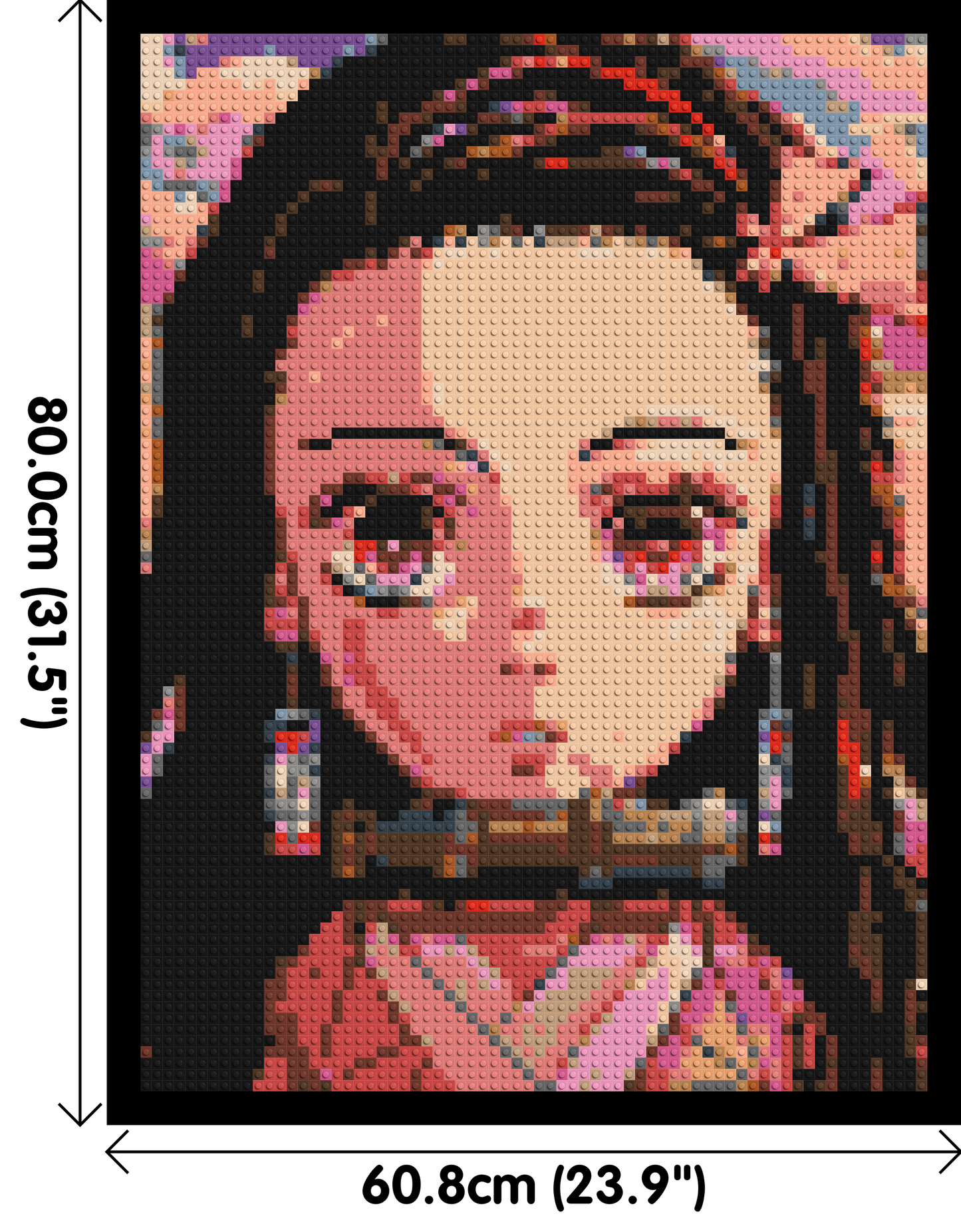 Nezuko Pixel Art - Brick Art Mosaic Kit 3x4 large