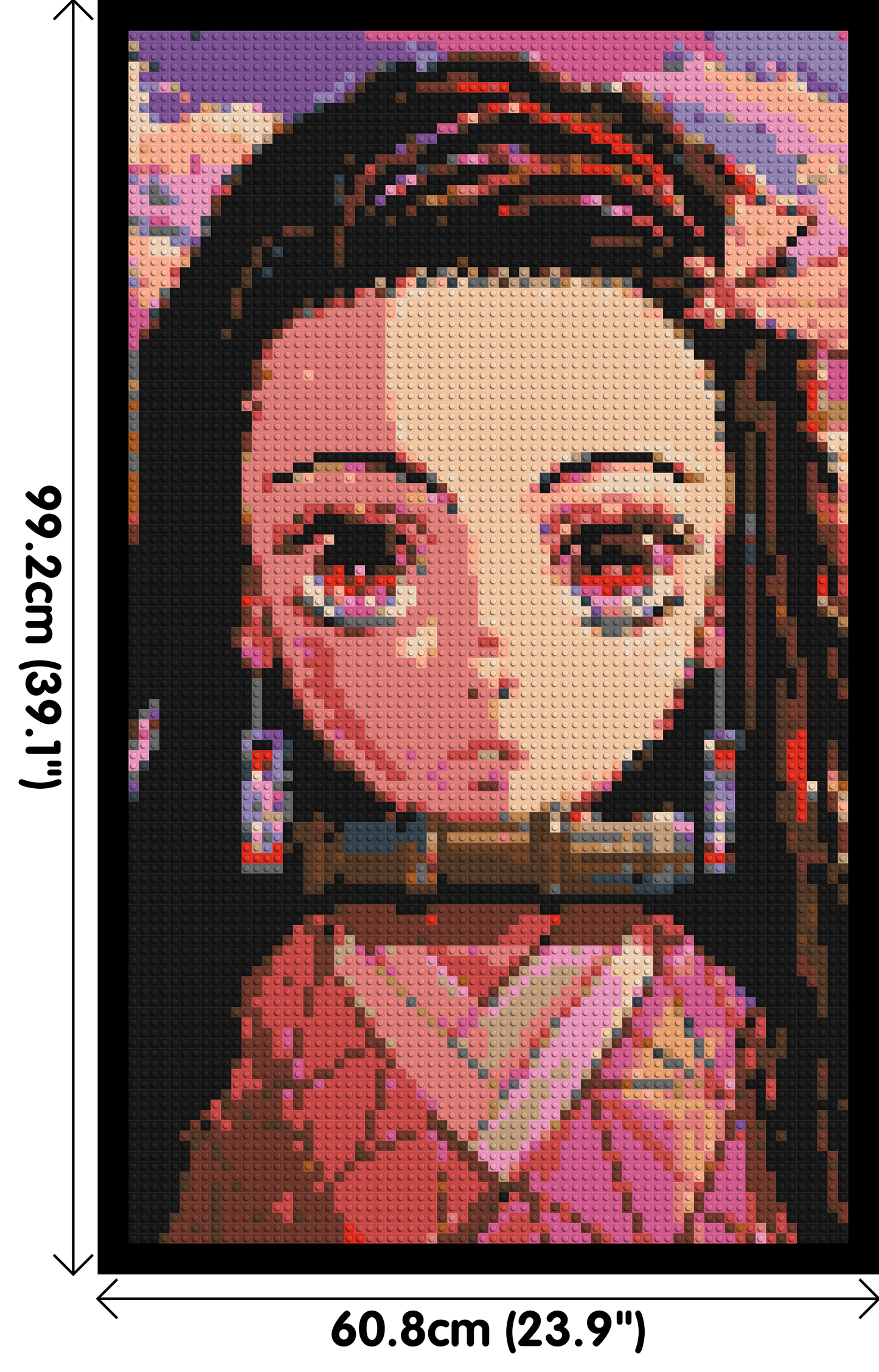 Nezuko Pixel Art - Brick Art Mosaic Kit 3x5 large