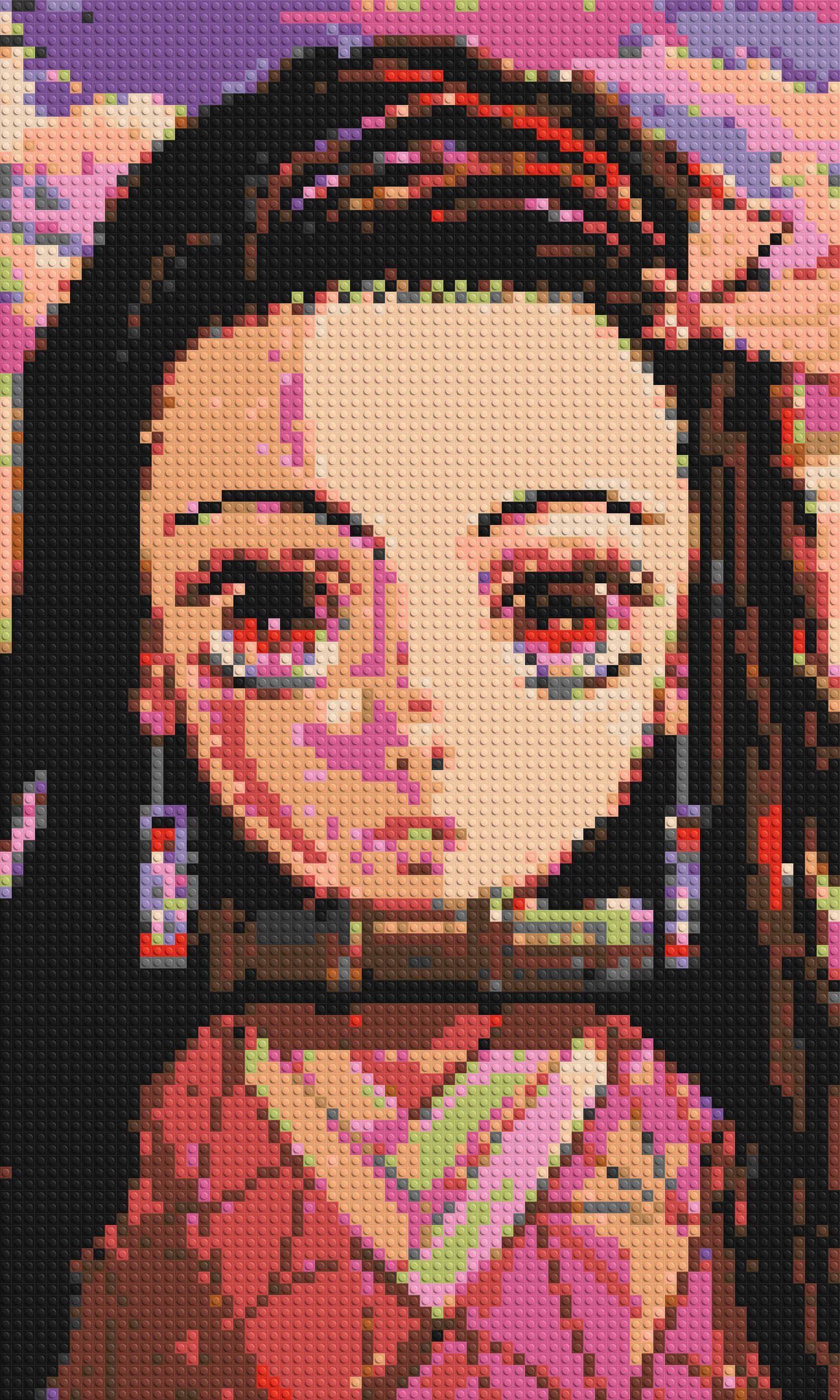 Nezuko Pixel Art - Brick Art Mosaic Kit 3x5 large