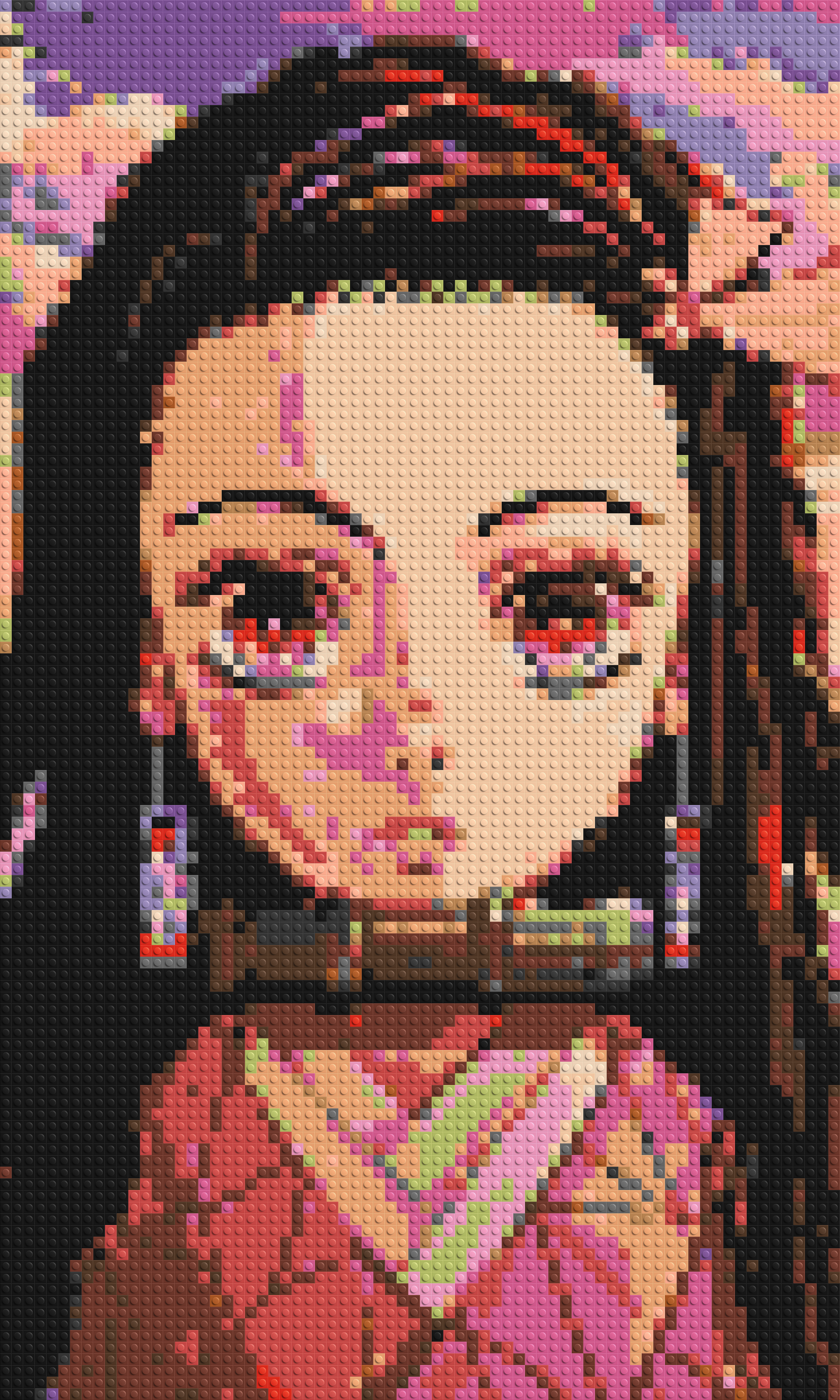 Nezuko Pixel Art - Brick Art Mosaic Kit 3x5 large