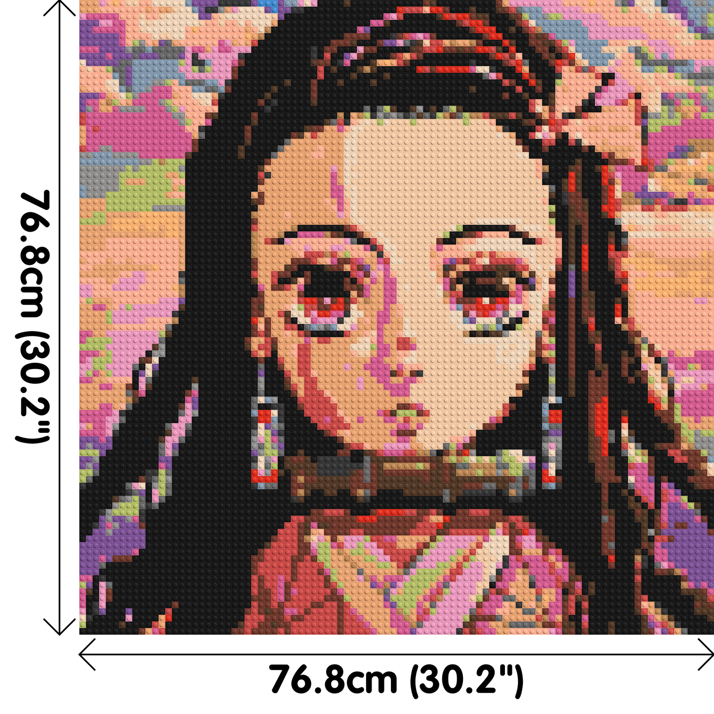 Nezuko Pixel Art - Brick Art Mosaic Kit 4x4 large