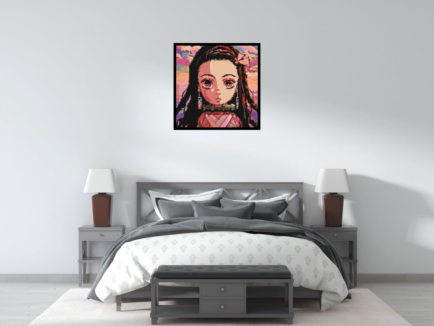 Nezuko Pixel Art - Brick Art Mosaic Kit 4x4 large