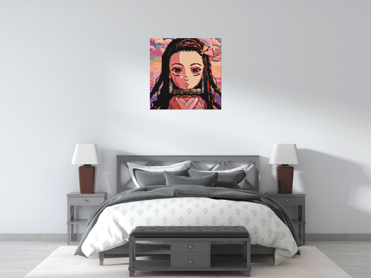 Nezuko Pixel Art - Brick Art Mosaic Kit 4x4 large