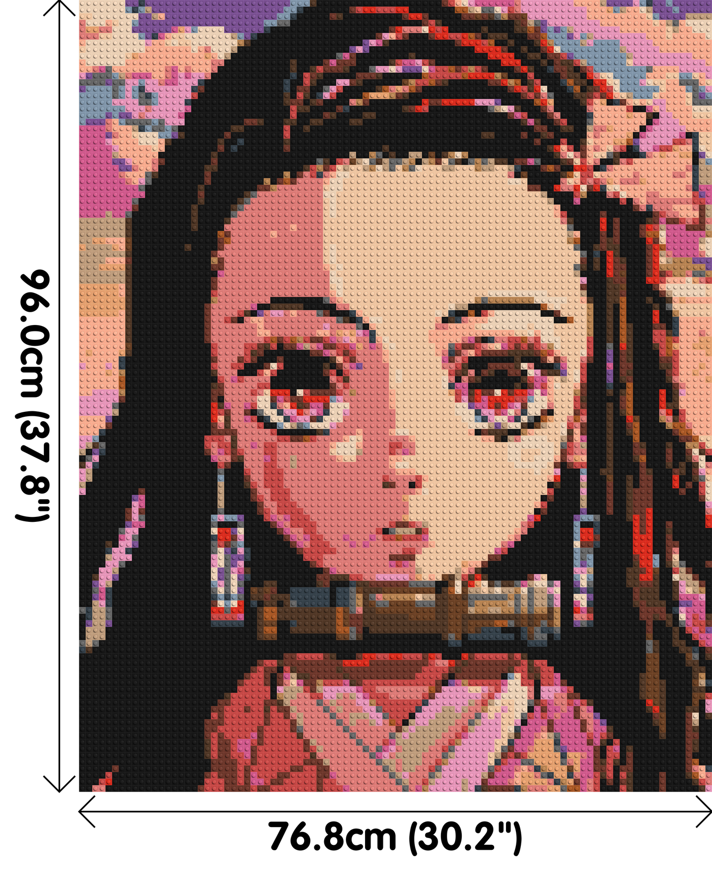 Nezuko Pixel Art - Brick Art Mosaic Kit 4x5 large