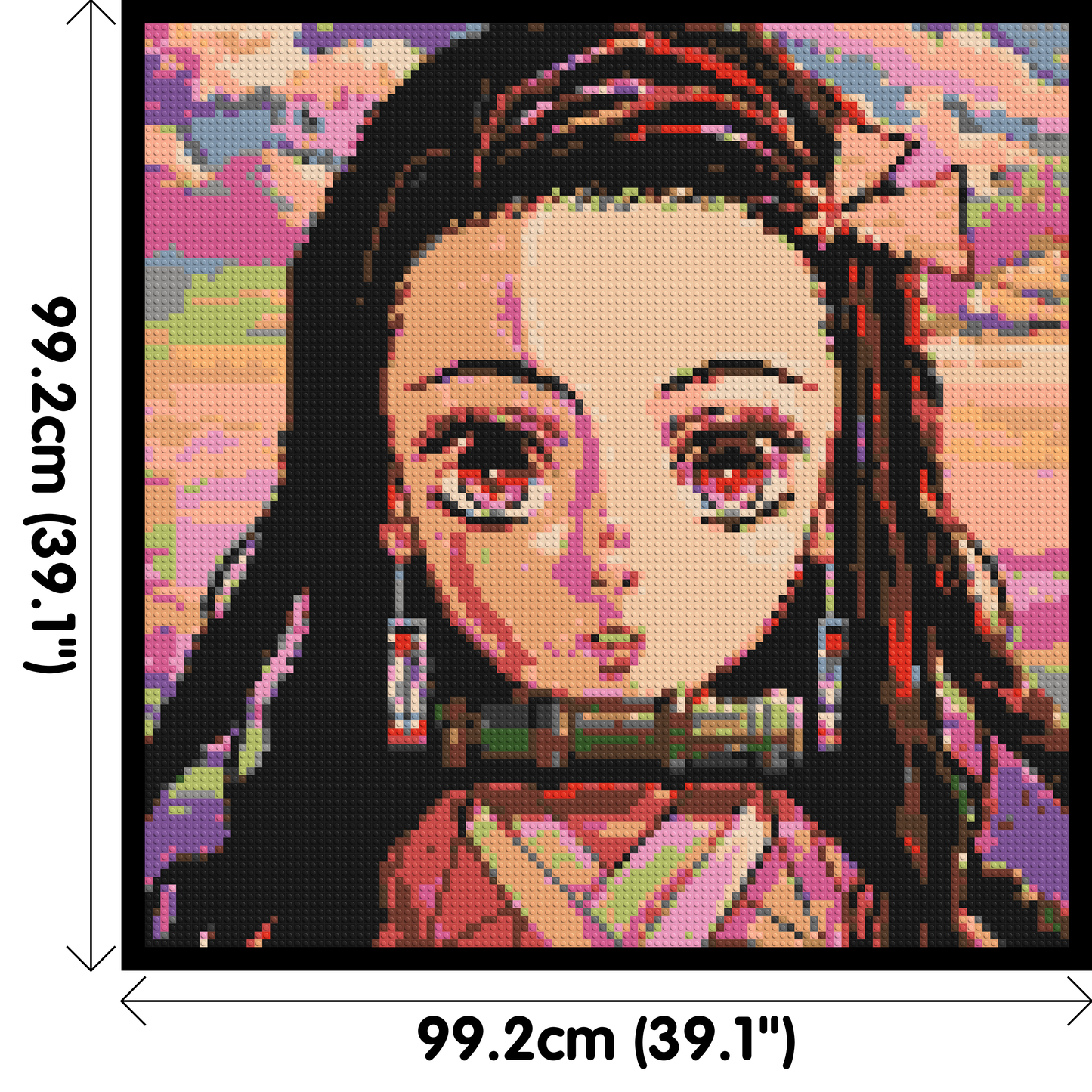 Nezuko Pixel Art - Brick Art Mosaic Kit 5x5 large