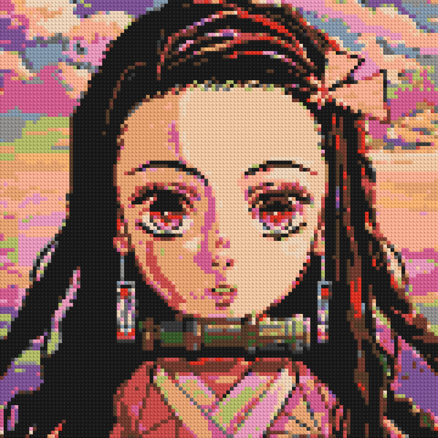 Nezuko Pixel Art - Brick Art Mosaic Kit 5x5 large