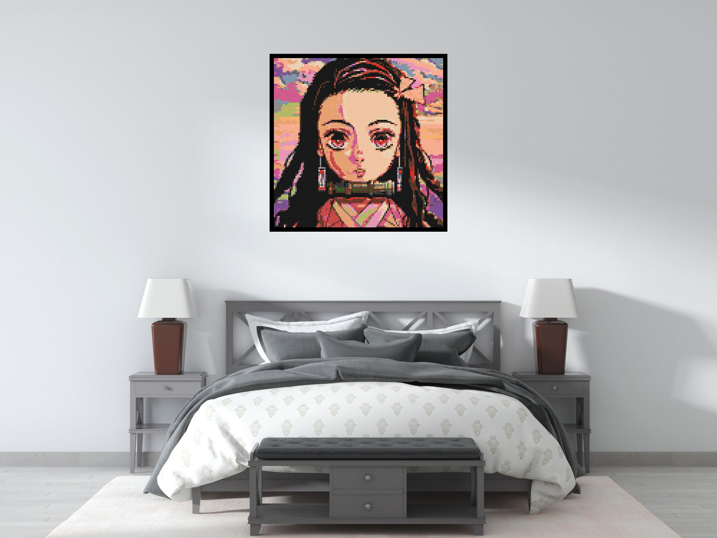 Nezuko Pixel Art - Brick Art Mosaic Kit 5x5 large
