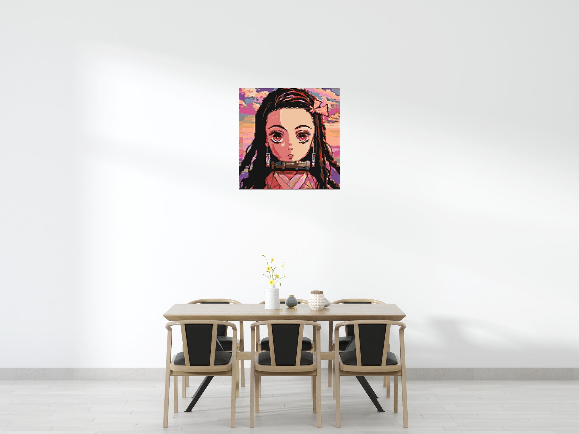 Nezuko Pixel Art - Brick Art Mosaic Kit 5x5 scene