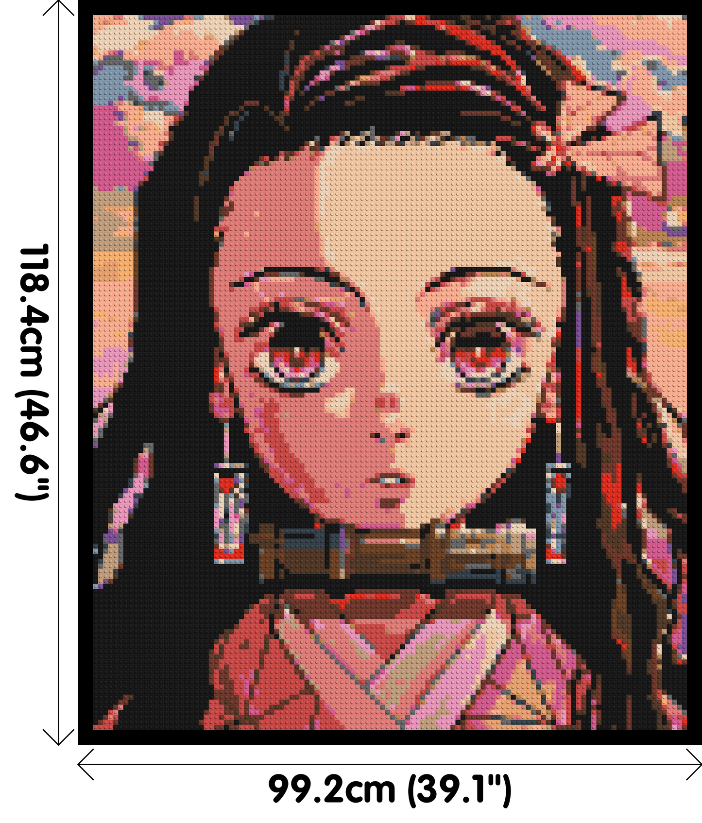 Nezuko Pixel Art - Brick Art Mosaic Kit 5x6 large