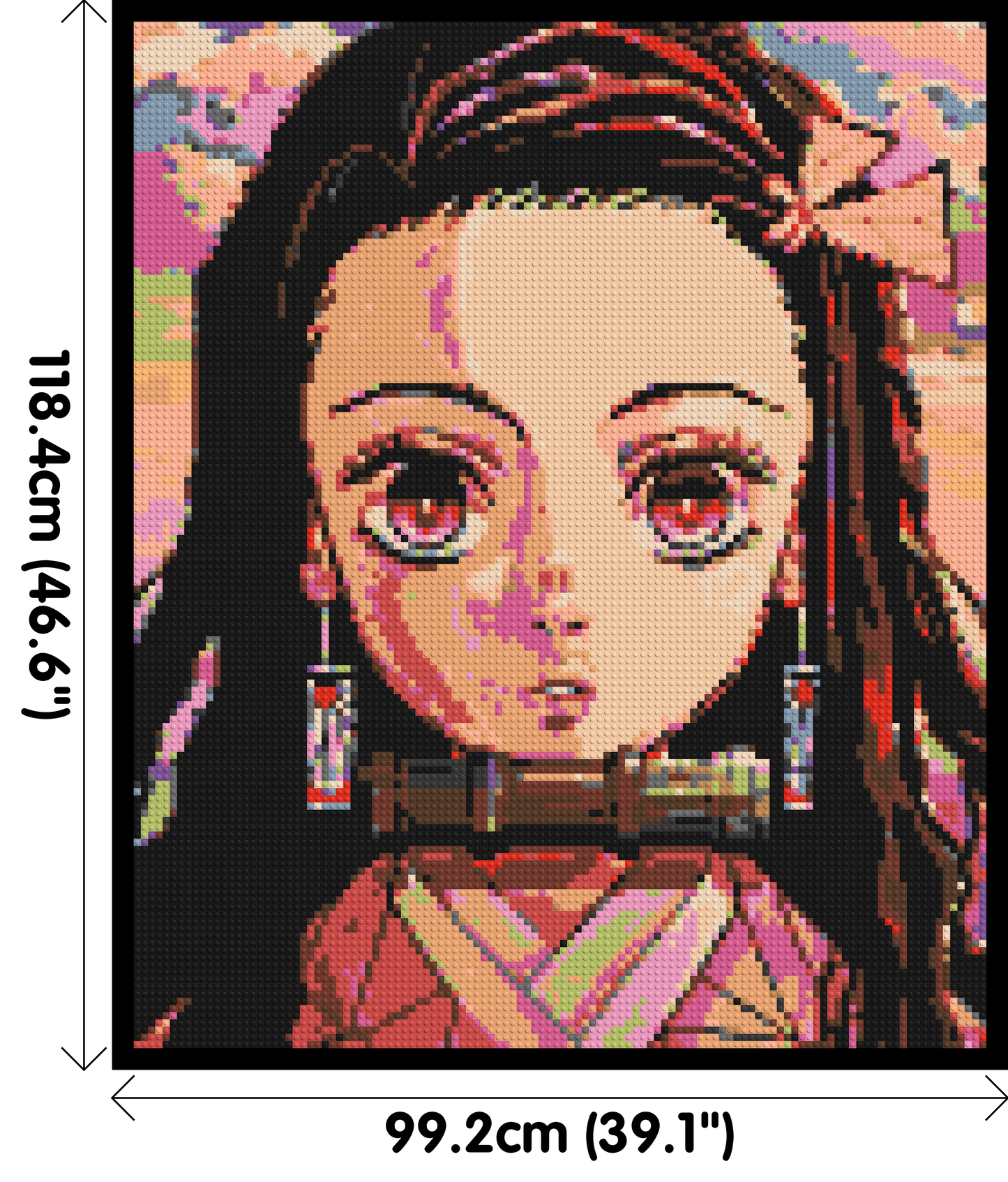 Nezuko Pixel Art - Brick Art Mosaic Kit 5x6 large