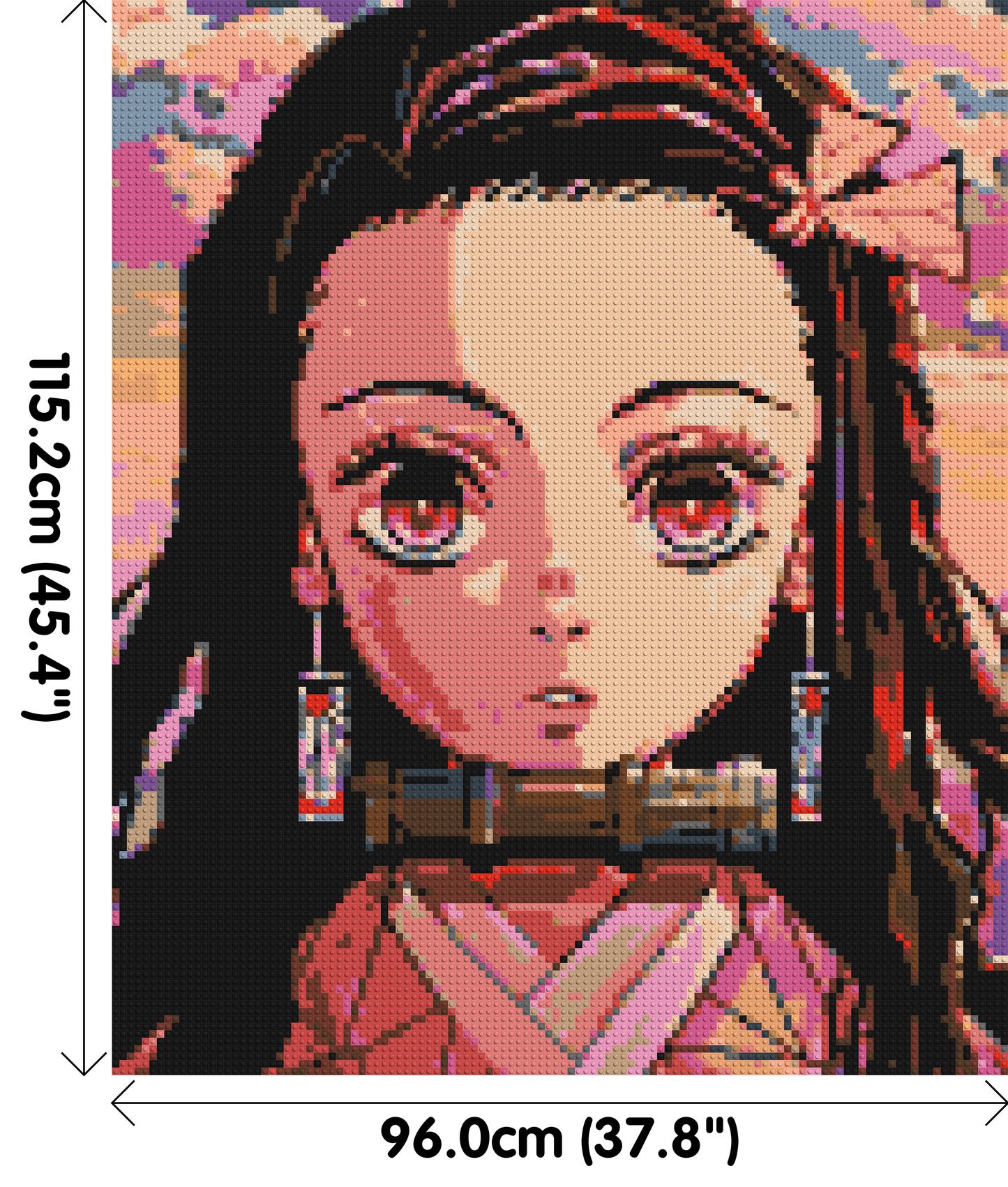 Nezuko Pixel Art - Brick Art Mosaic Kit 5x6 large