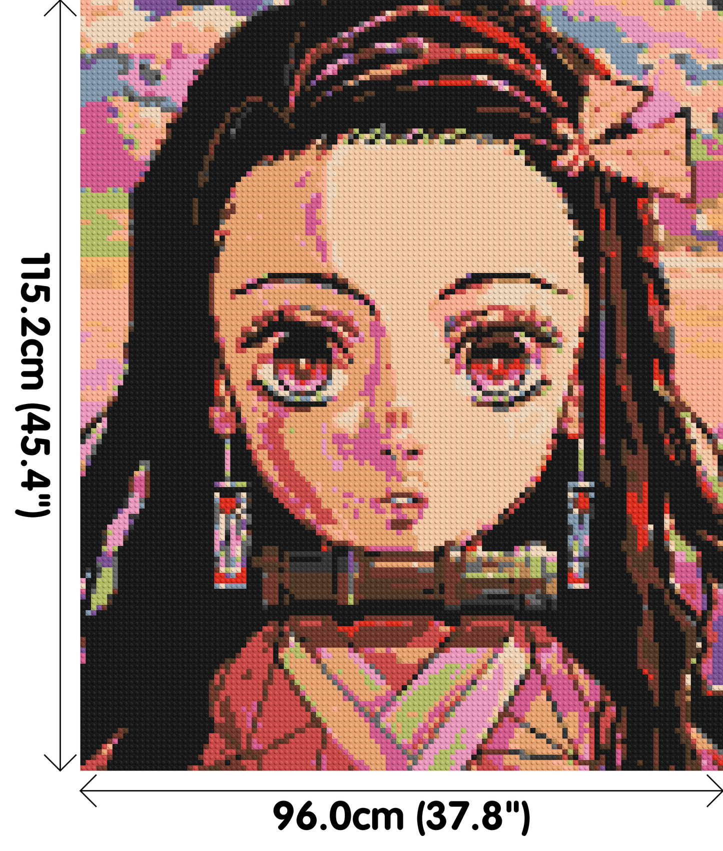 Nezuko Pixel Art - Brick Art Mosaic Kit 5x6 large