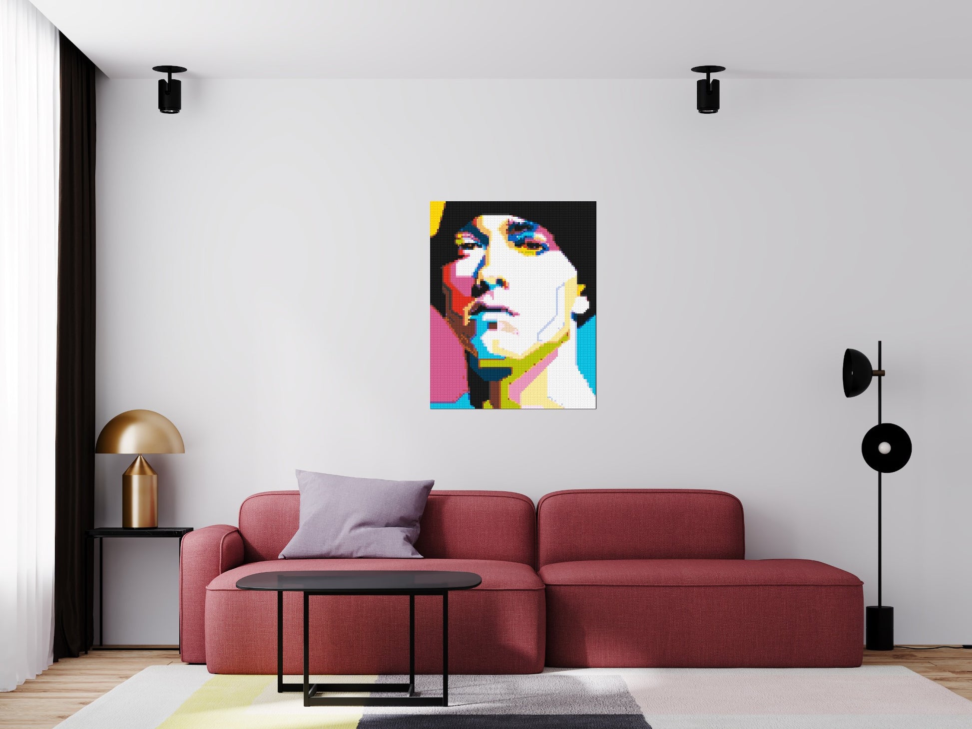 Eminem - Brick Art Mosaic Kit 4x5 scene