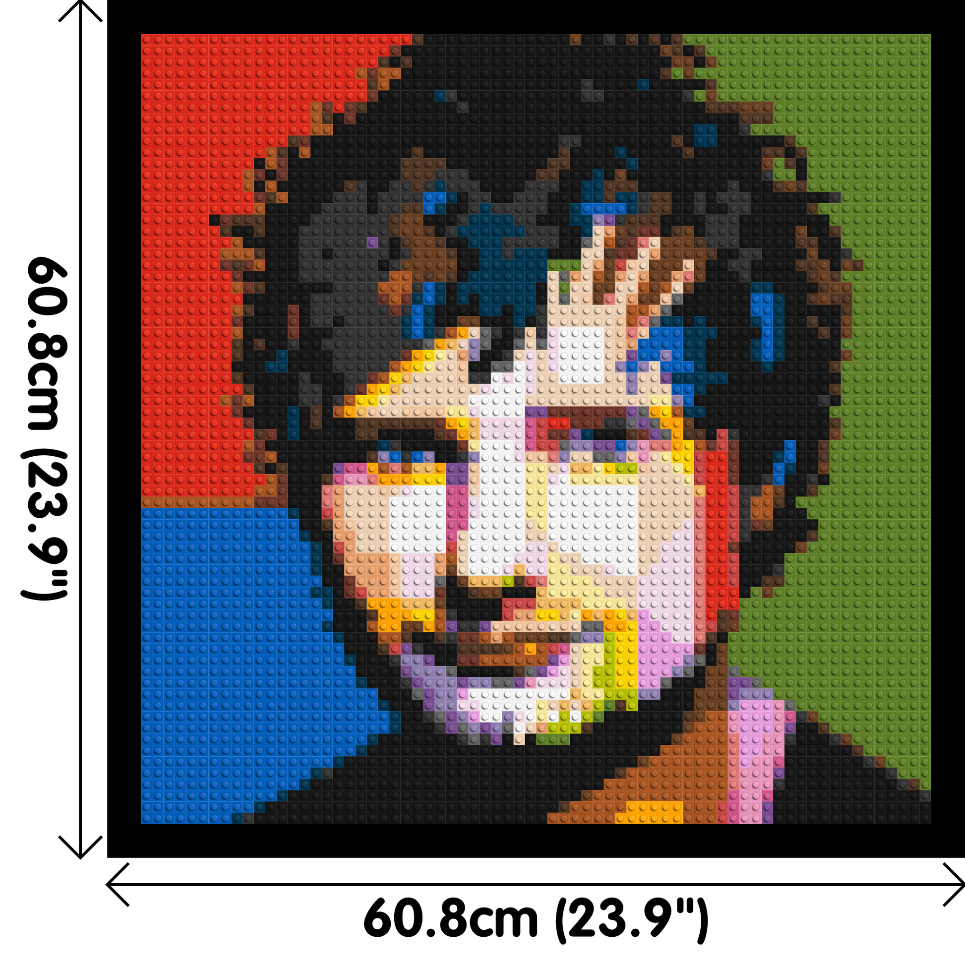 Ed Sheeran - Brick Art Mosaic Kit 3x3 dimensions with frame