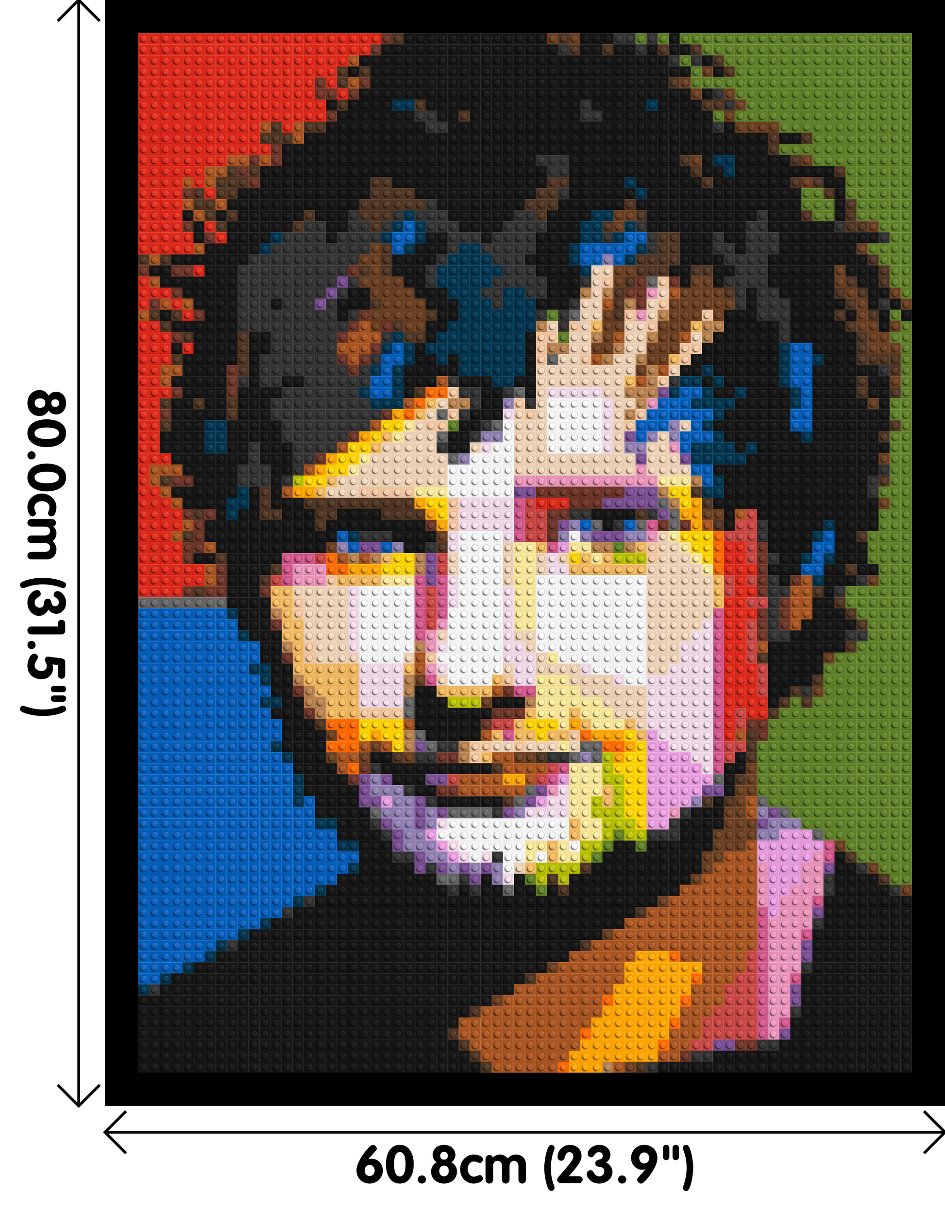 Ed Sheeran - Brick Art Mosaic Kit 3x4 dimensions with frame