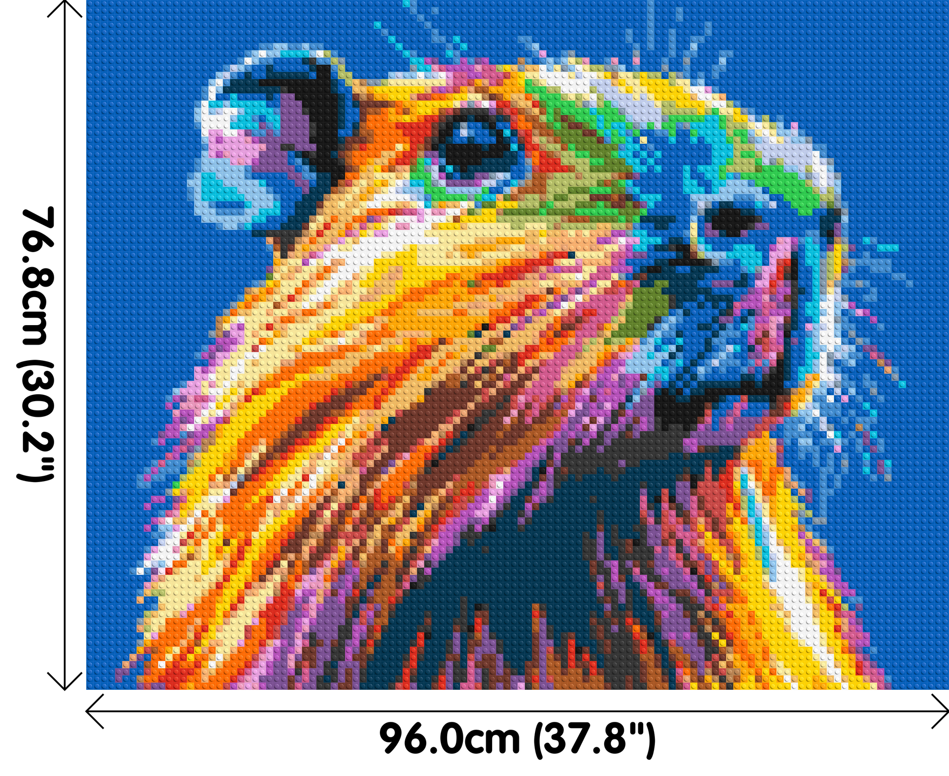 Capybara Colourful Pop Art - Brick Art Mosaic Kit 5x4 dimensions