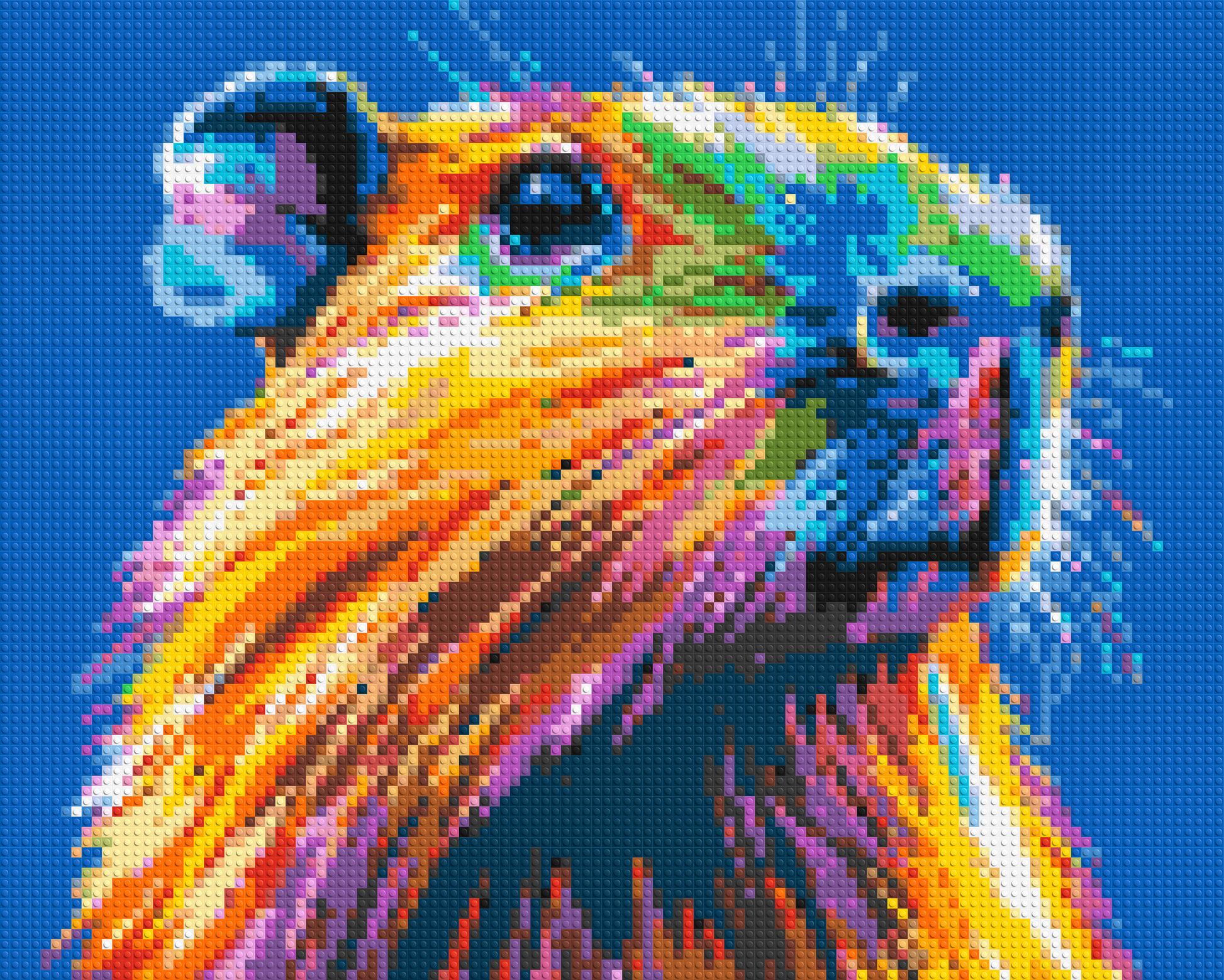 Capybara Colourful Pop Art - Brick Art Mosaic Kit 5x4 large