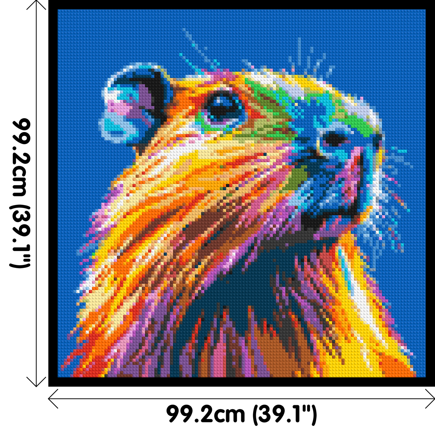Capybara Colourful Pop Art - Brick Art Mosaic Kit 5x5 large
