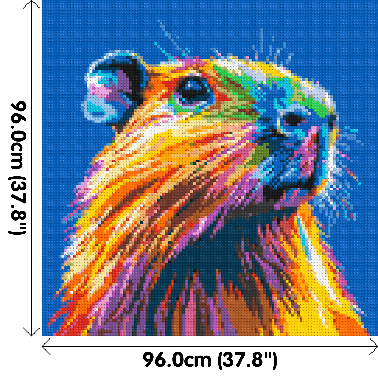 Capybara Colourful Pop Art - Brick Art Mosaic Kit 5x5 large