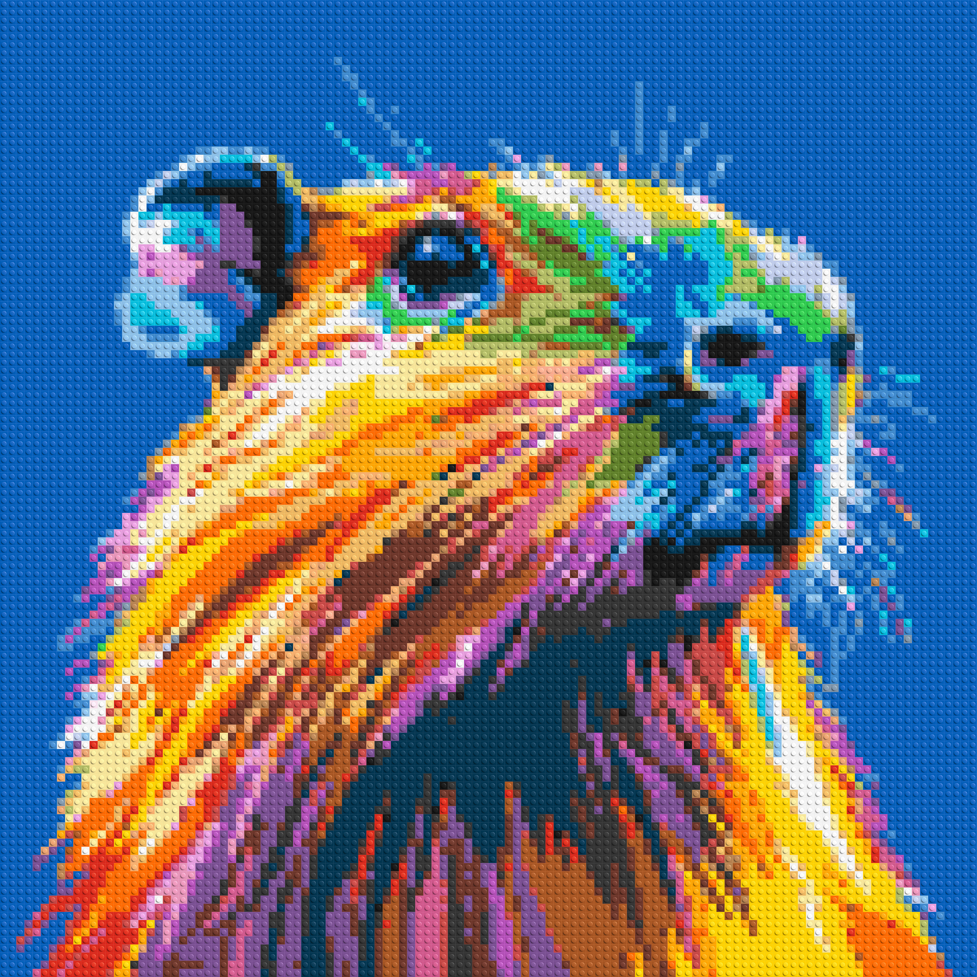 Capybara Colourful Pop Art - Brick Art Mosaic Kit 5x5 large