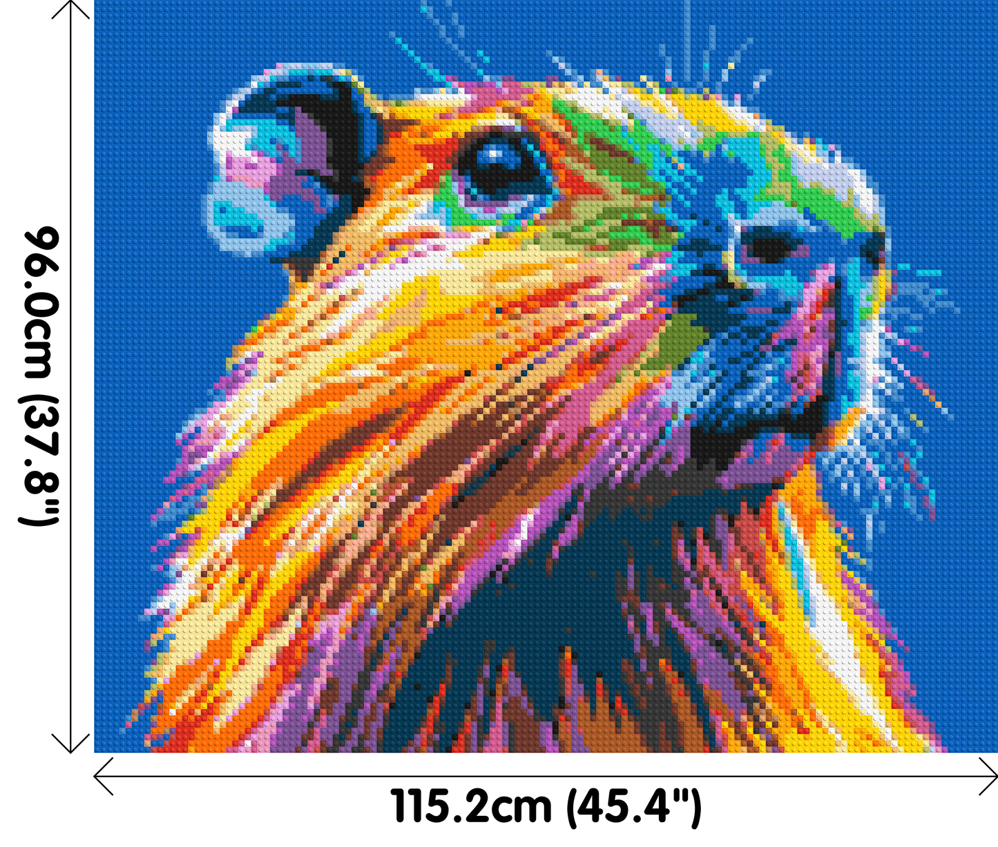 Capybara Colourful Pop Art - Brick Art Mosaic Kit 6x5 large