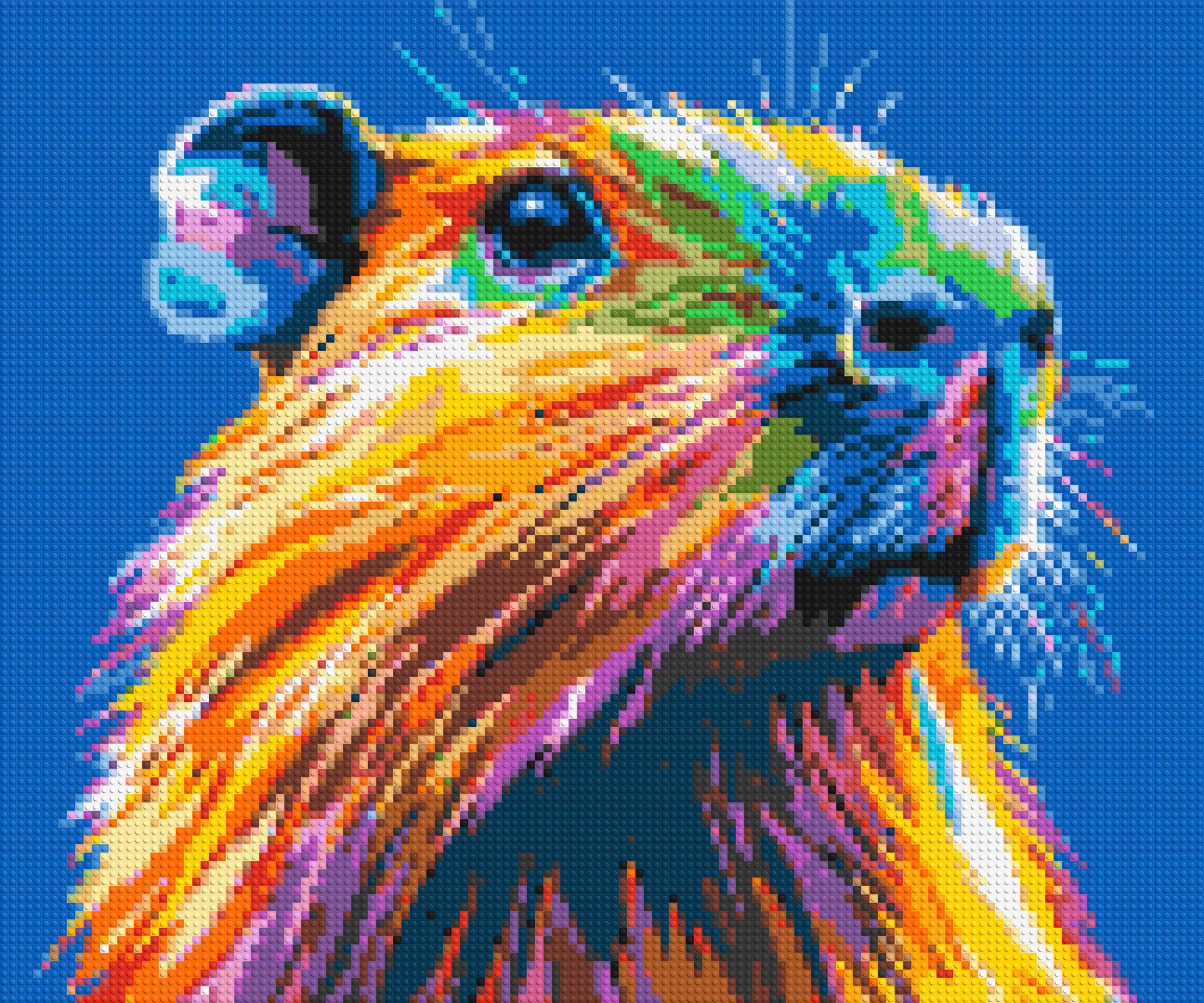 Capybara Colourful Pop Art - Brick Art Mosaic Kit 6x5 large