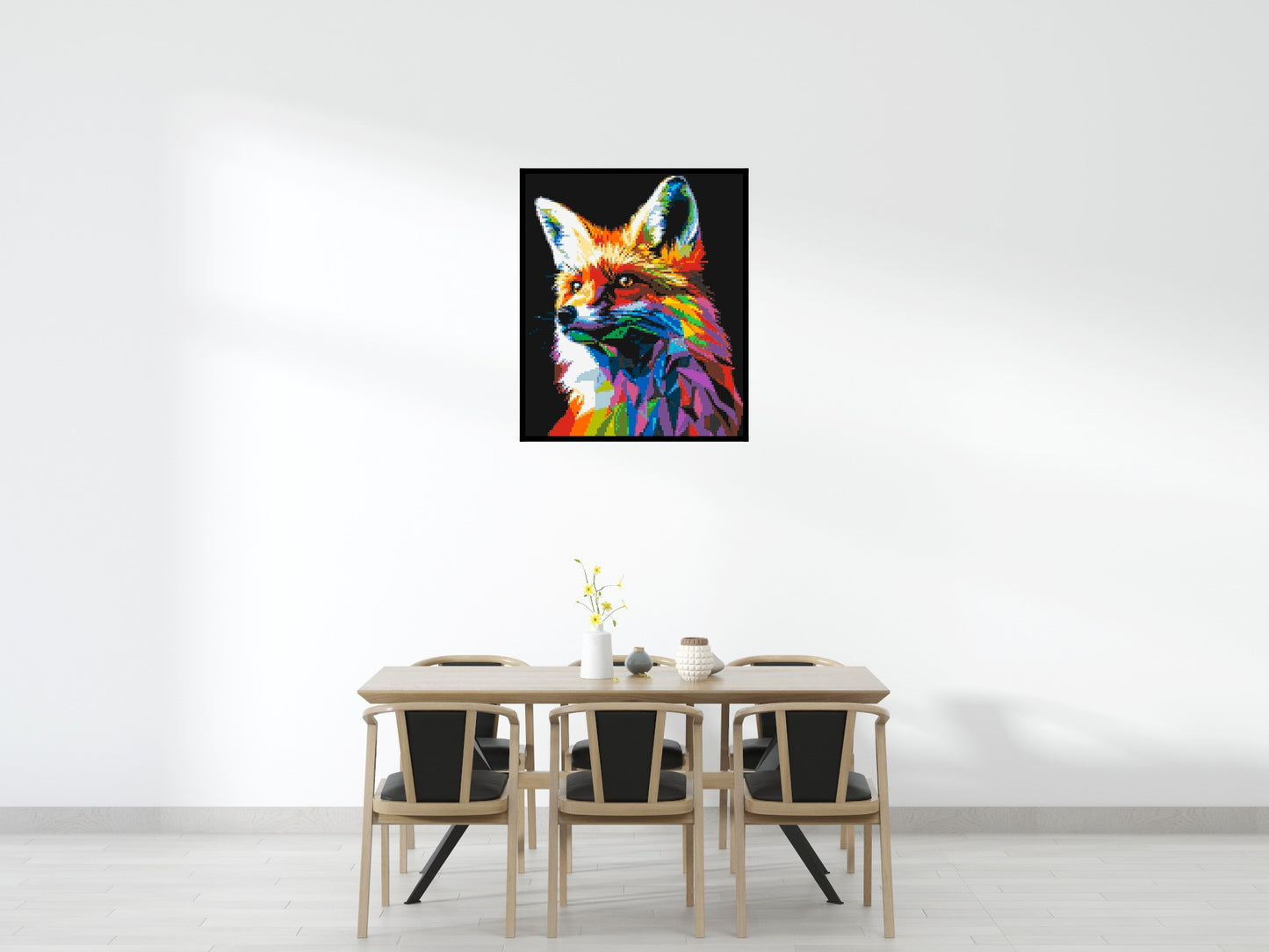 Fox Colourful Pop Art - Brick Art Mosaic Kit 5x6 large