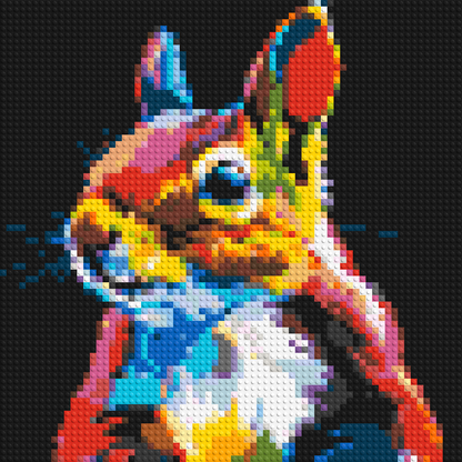 Squirrel Colourful Pop Art - Brick Art Mosaic Kit 3x3 large