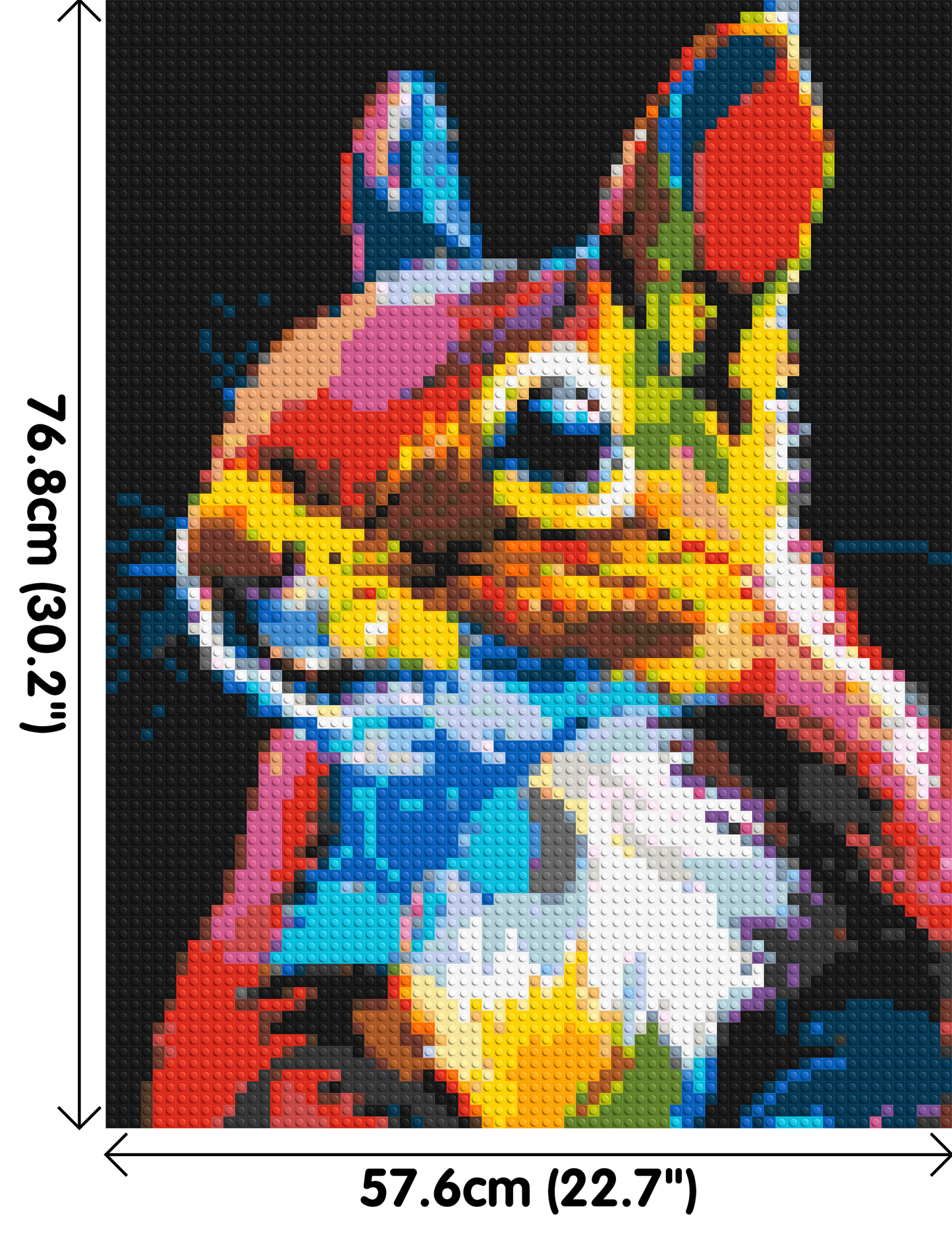 Squirrel Colourful Pop Art - Brick Art Mosaic Kit 3x4 large