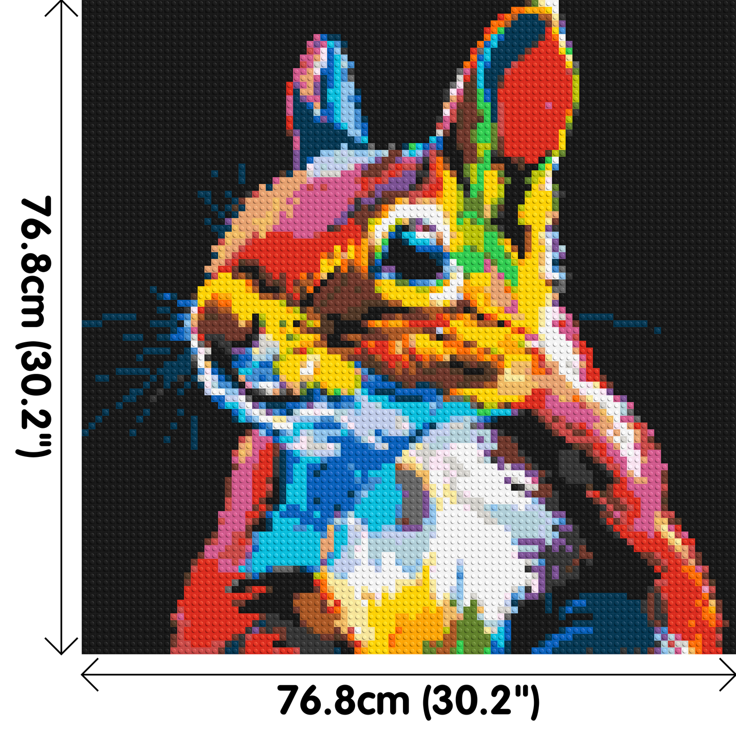 Squirrel Colourful Pop Art - Brick Art Mosaic Kit 4x4 large
