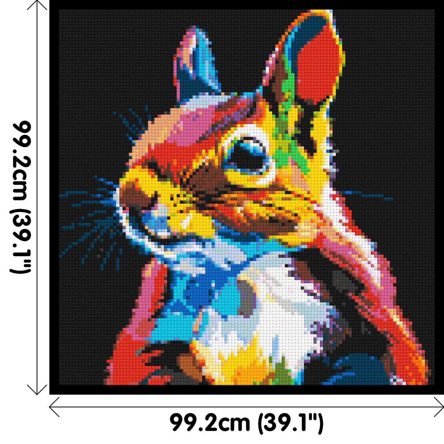 Squirrel Colourful Pop Art - Brick Art Mosaic Kit 5x5 large