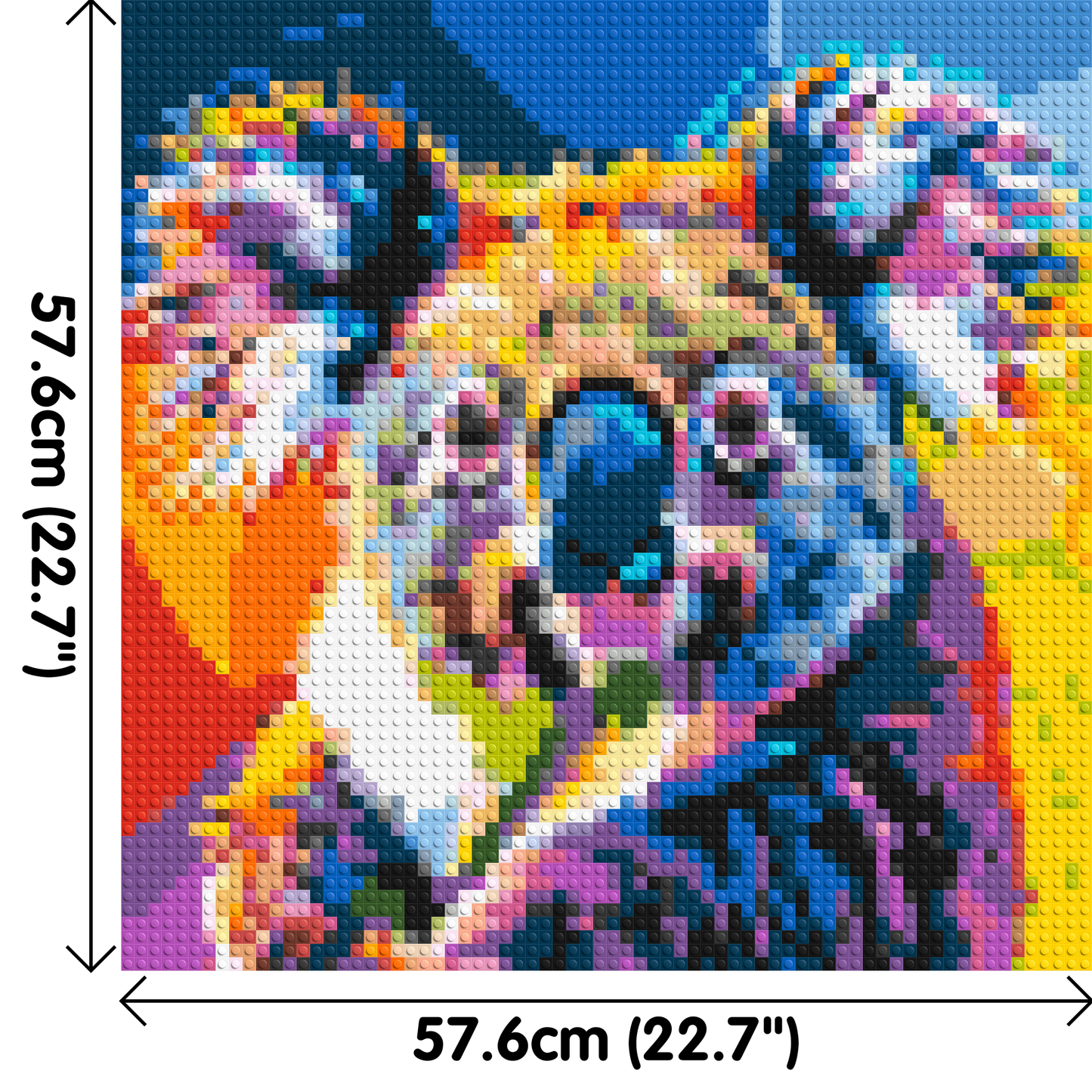 Koala Colourful Pop Art - Brick Art Mosaic Kit 3x3 large