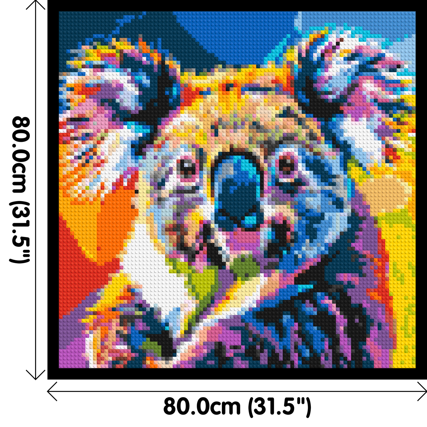 Koala Colourful Pop Art - Brick Art Mosaic Kit 4x4 large