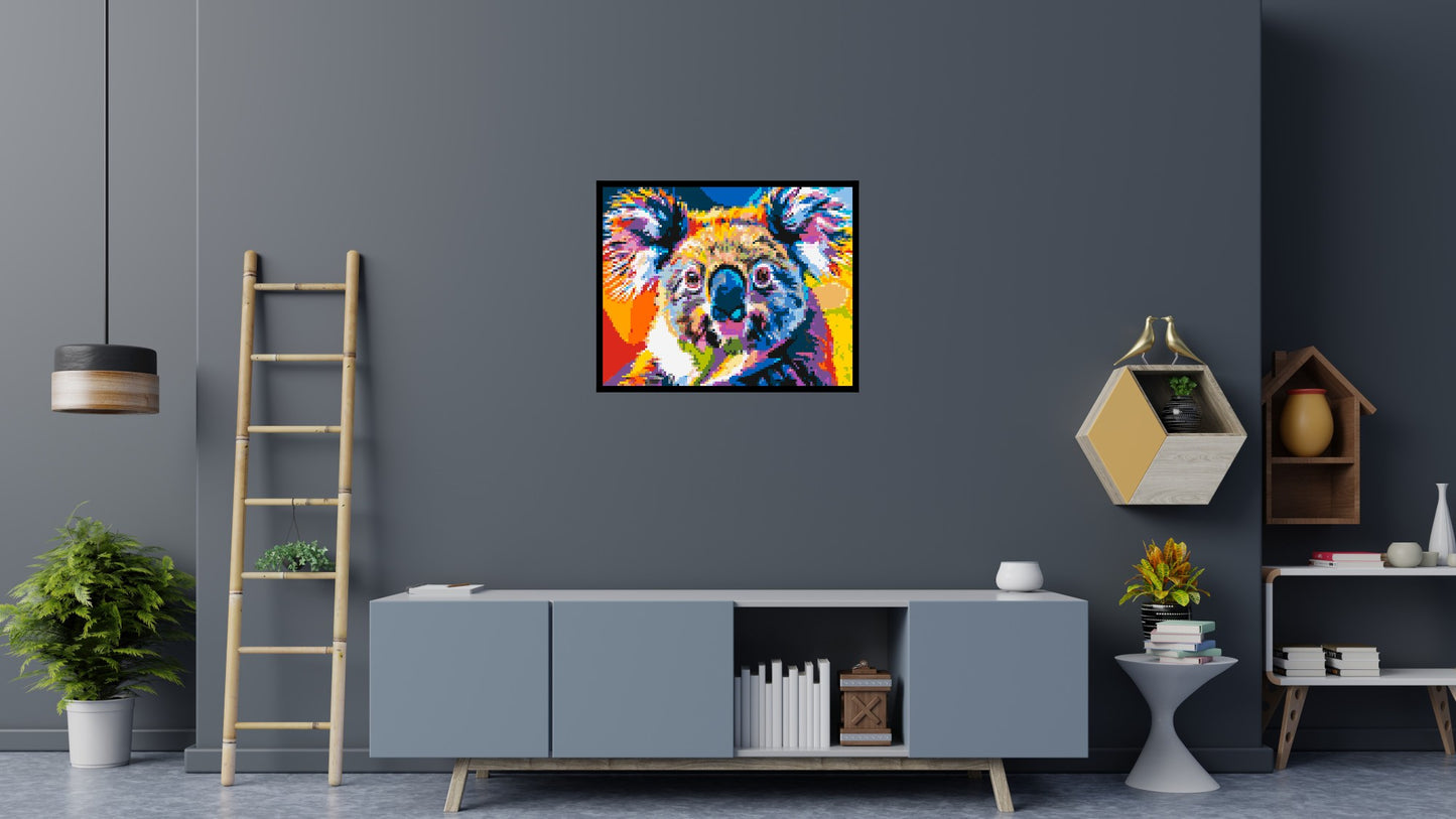 Koala Colourful Pop Art - Brick Art Mosaic Kit 5x4 large