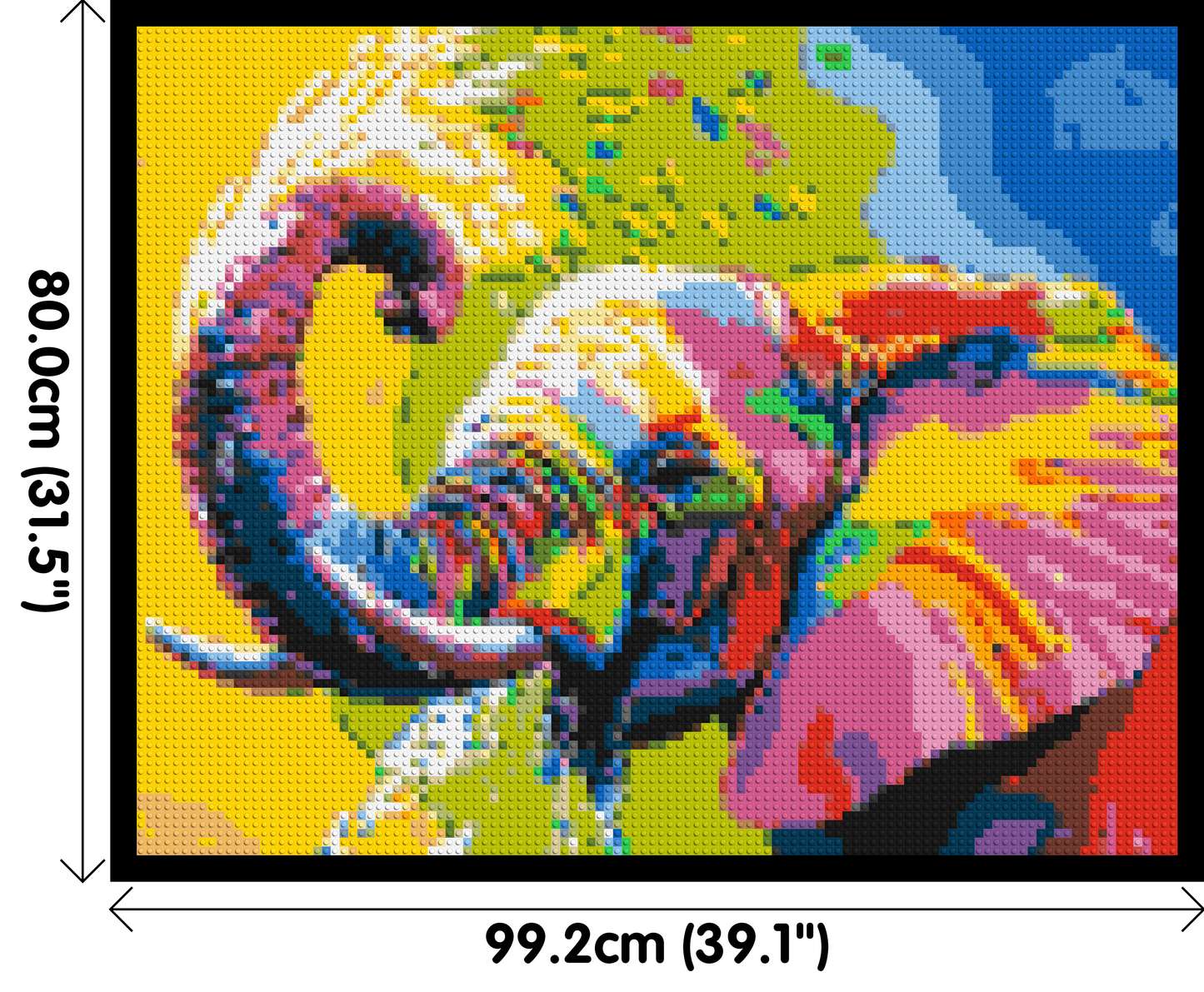 Elephant Colourful Pop Art - Brick Art Mosaic Kit 5x4 large