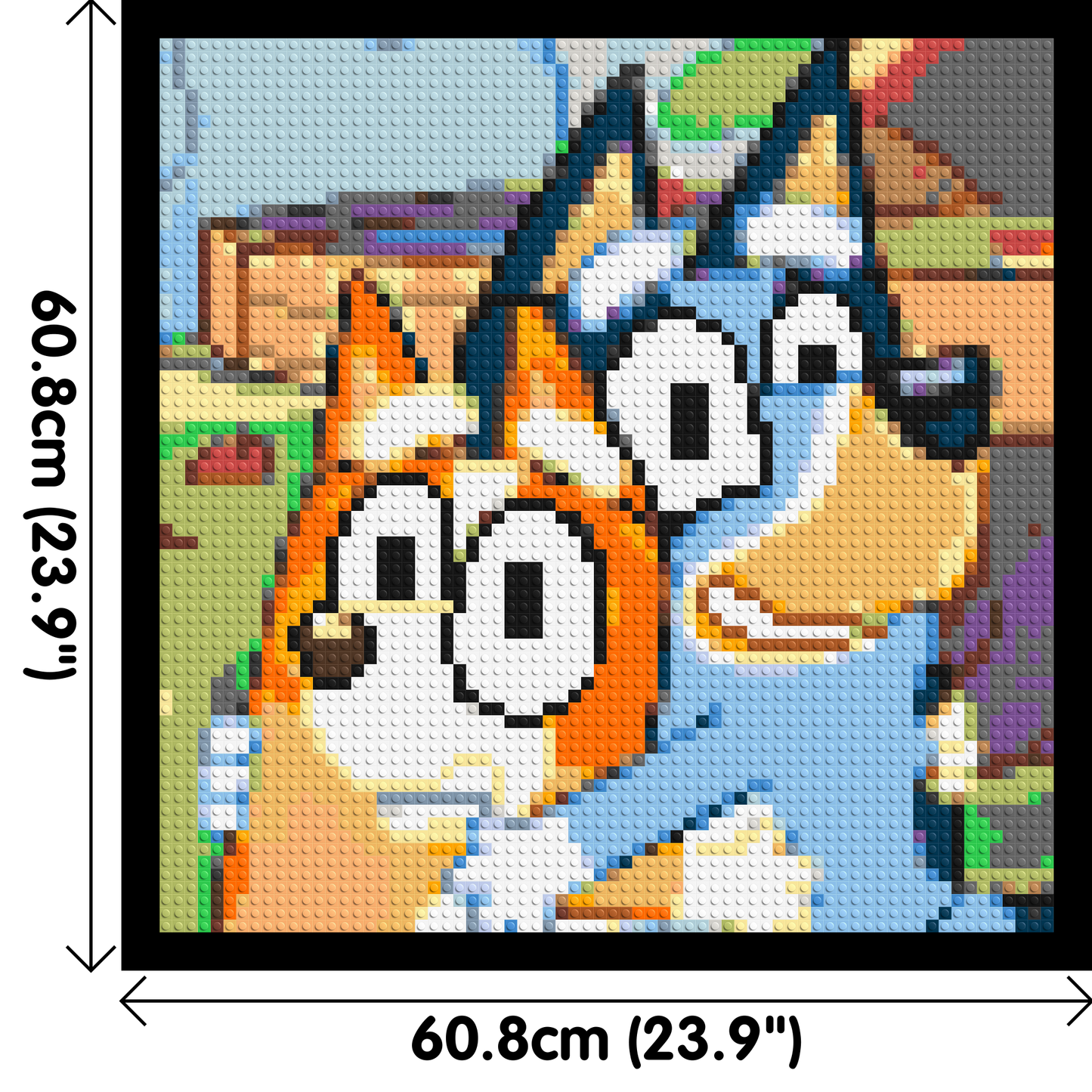 Bluey & Bingo Pixel Art - Brick Art Mosaic Kit 3x3 large