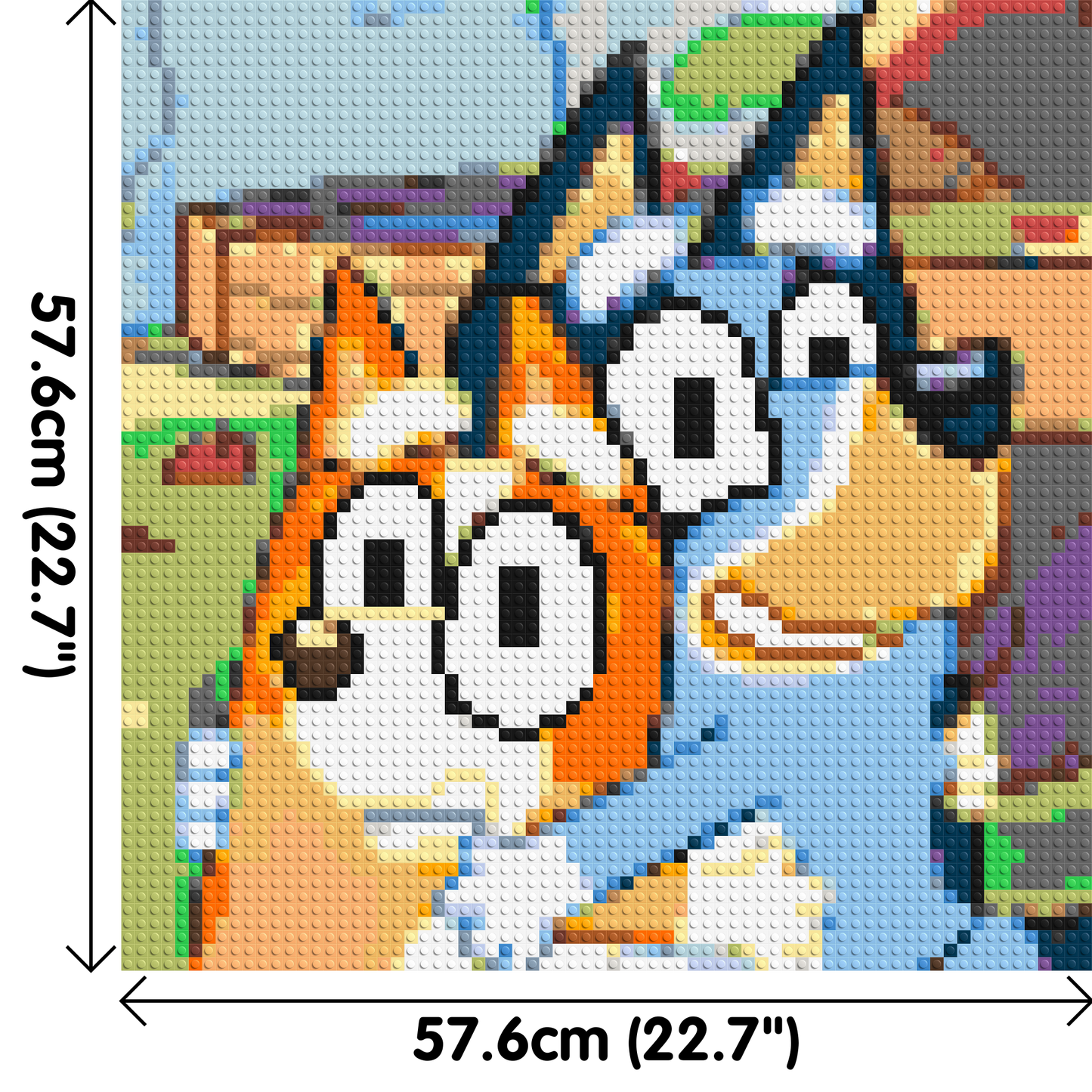 Bluey & Bingo Pixel Art - Brick Art Mosaic Kit 3x3 large