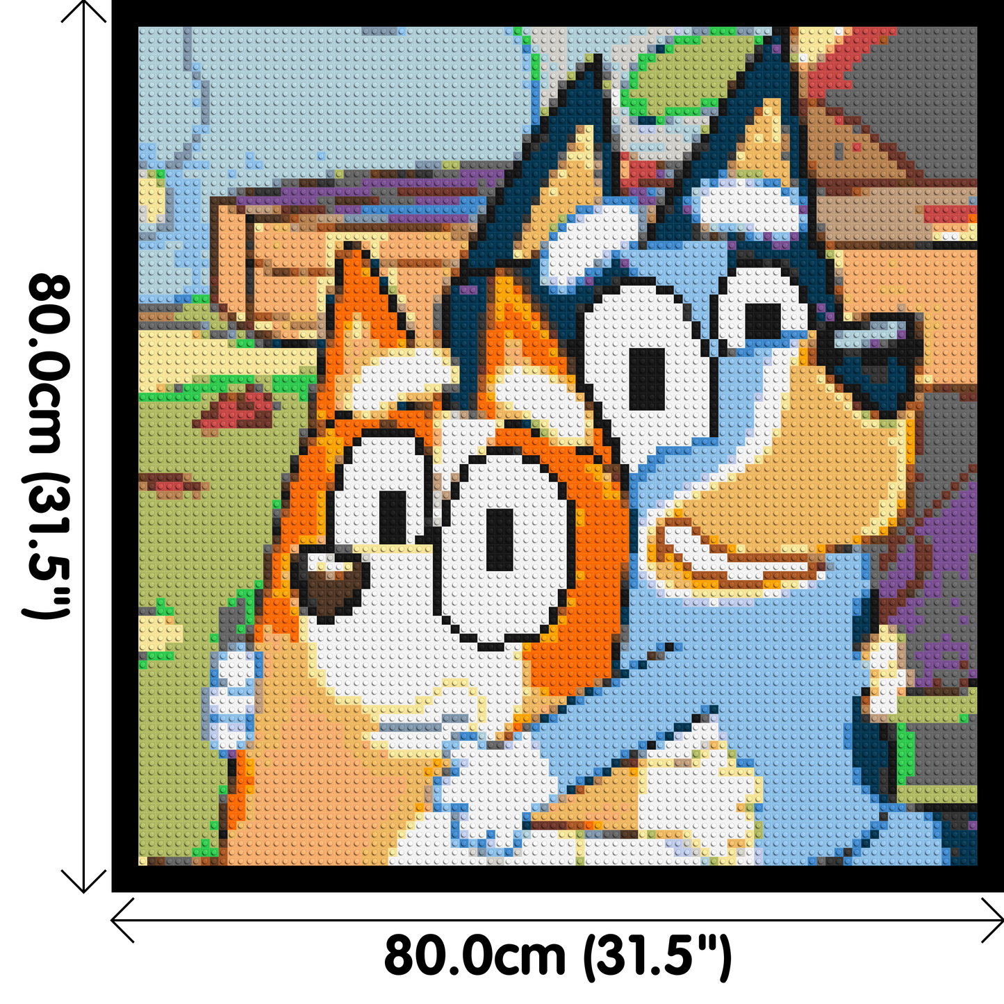 Bluey & Bingo Pixel Art - Brick Art Mosaic Kit 4x4 large